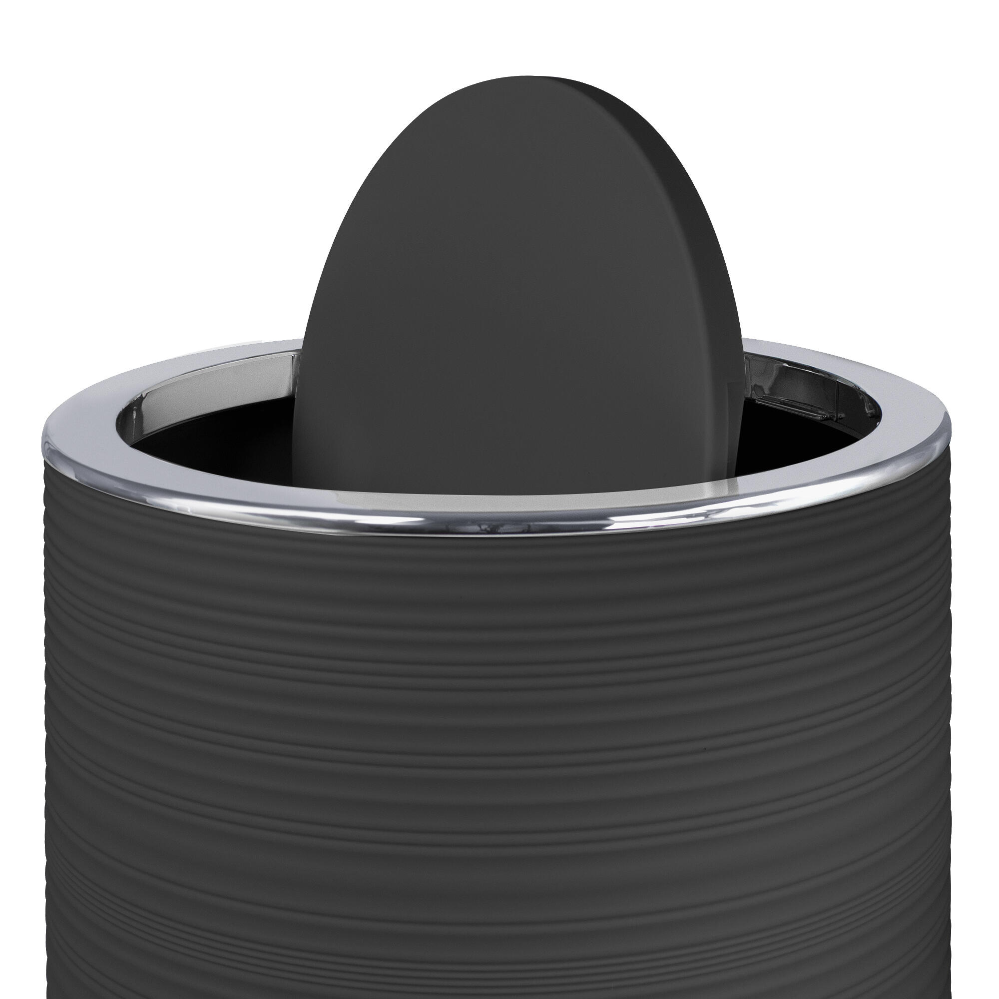 Papelera baño Nature negro 3L - 3