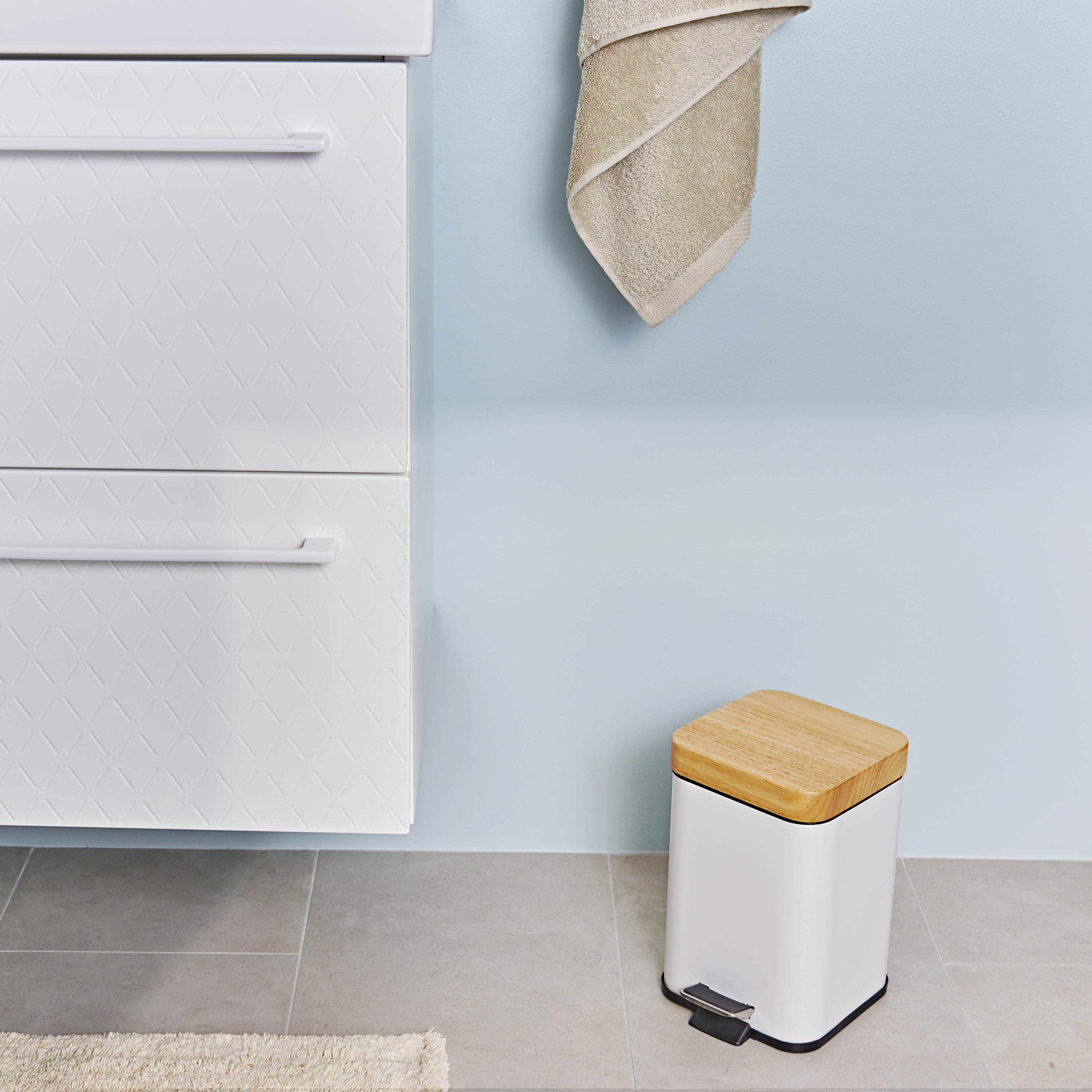 Balde do lixo SENSEA SCANDI 3L BRANCO MATE - 17