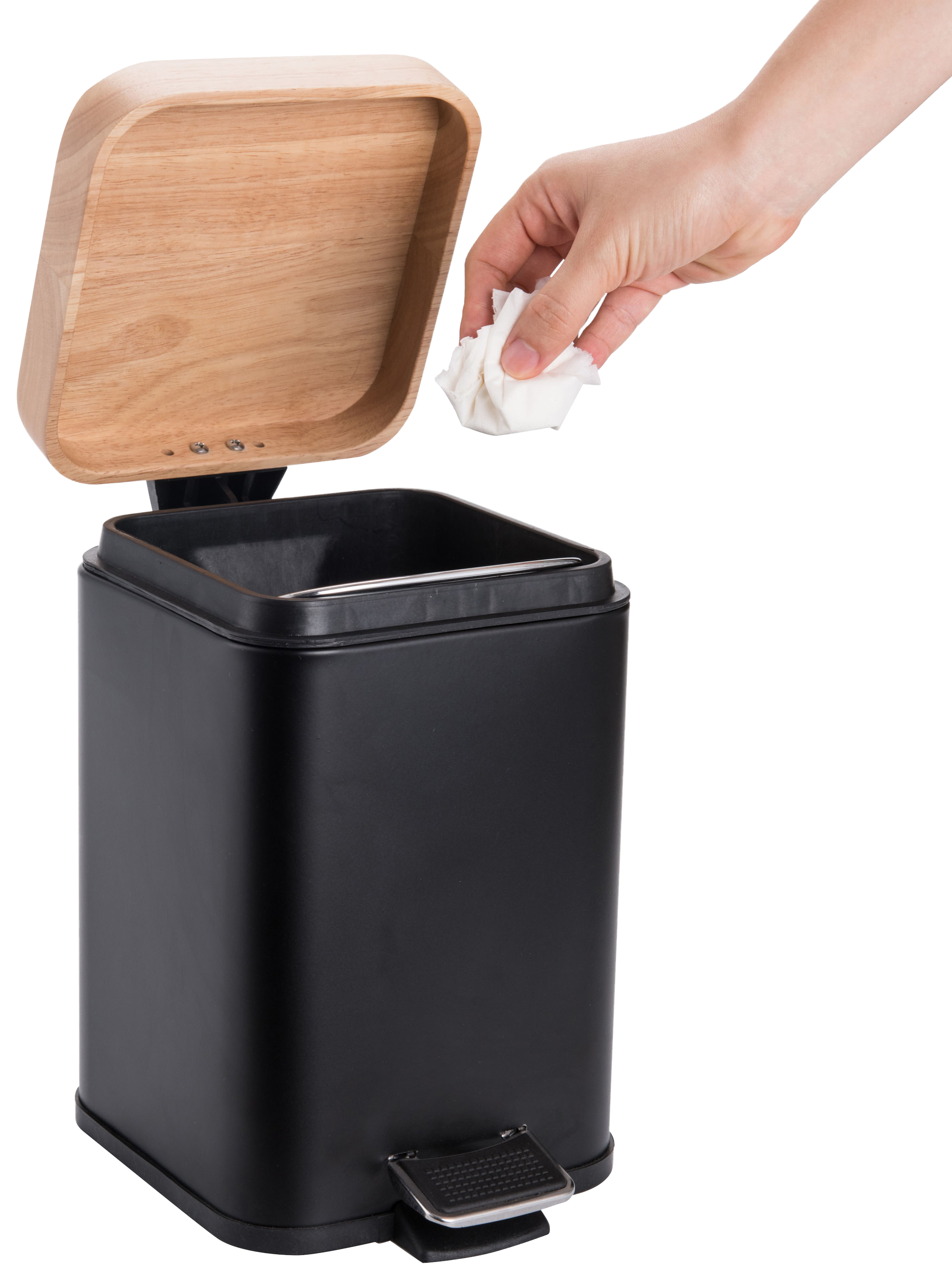 Balde do lixo SENSEA SCANDI 3L PRETO MATE - 10