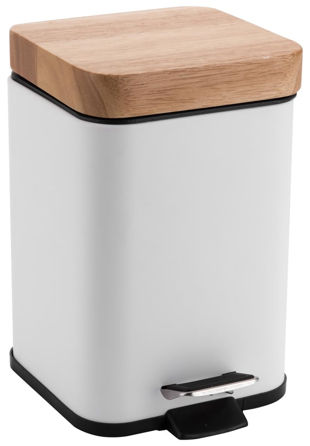 Papelera baño Scandi blanco 3L