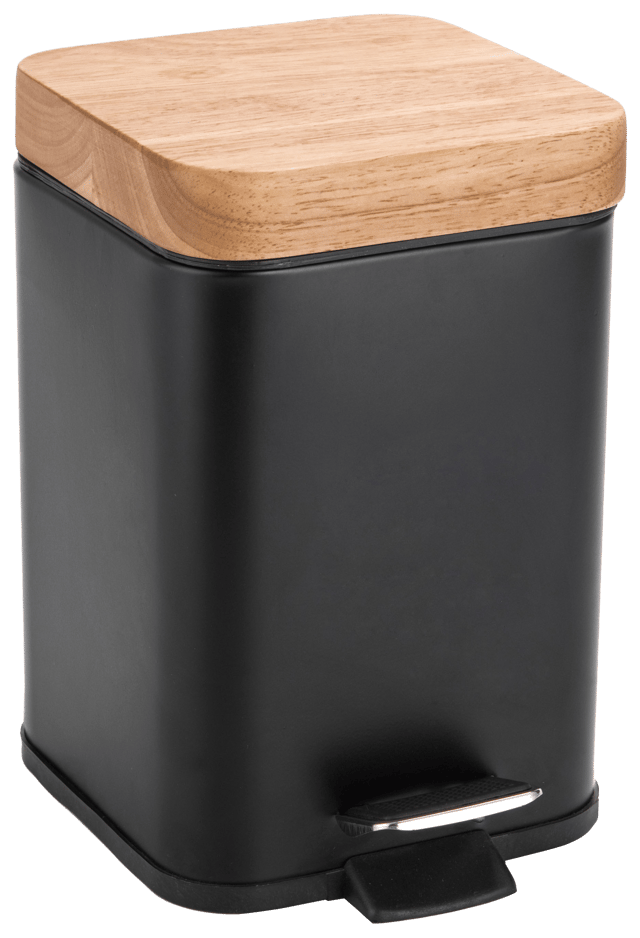 Papelera de baño Scandi negro mate 3L