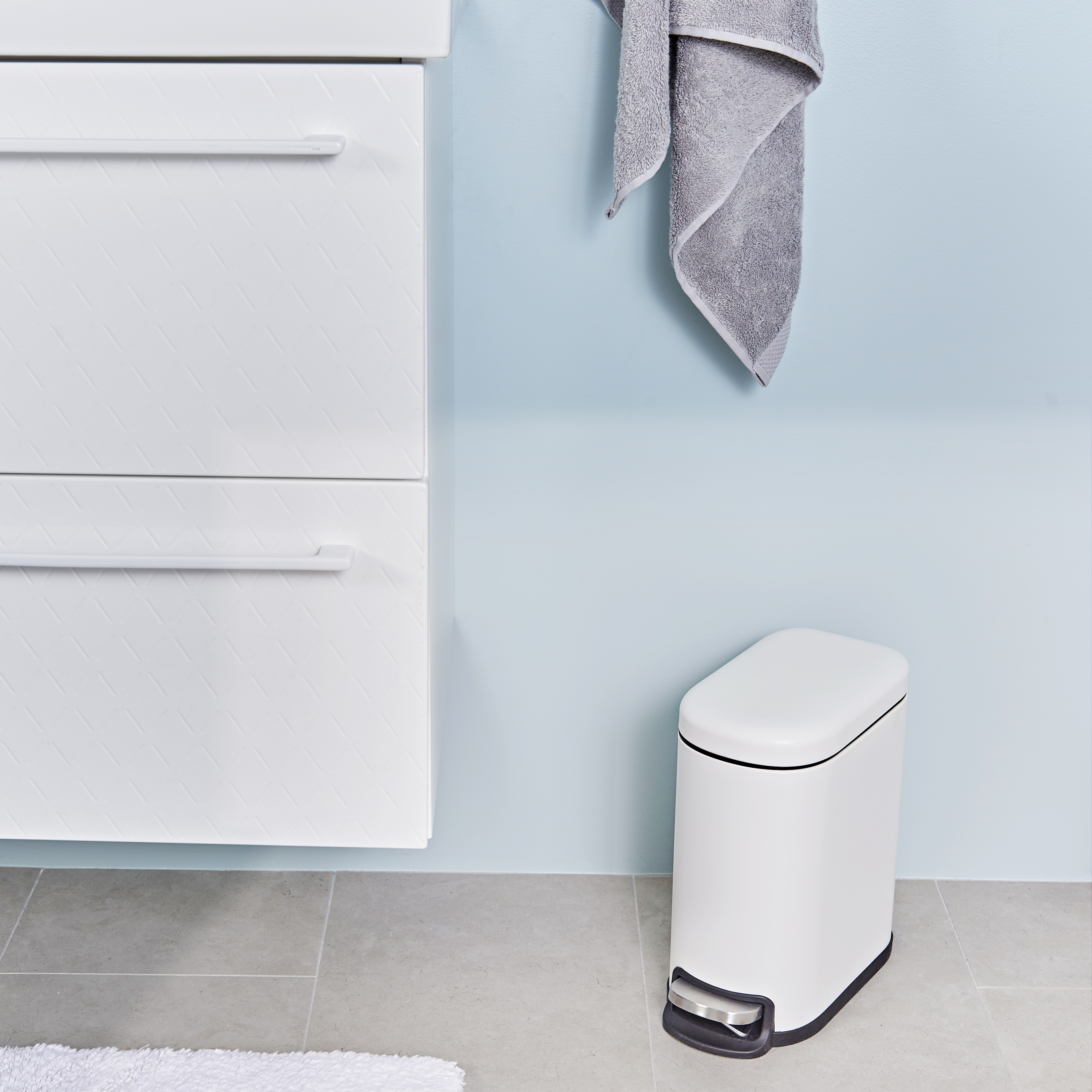 Balde de lixo 30,7x14,429 cm branco Sensea Remix Slim - 5