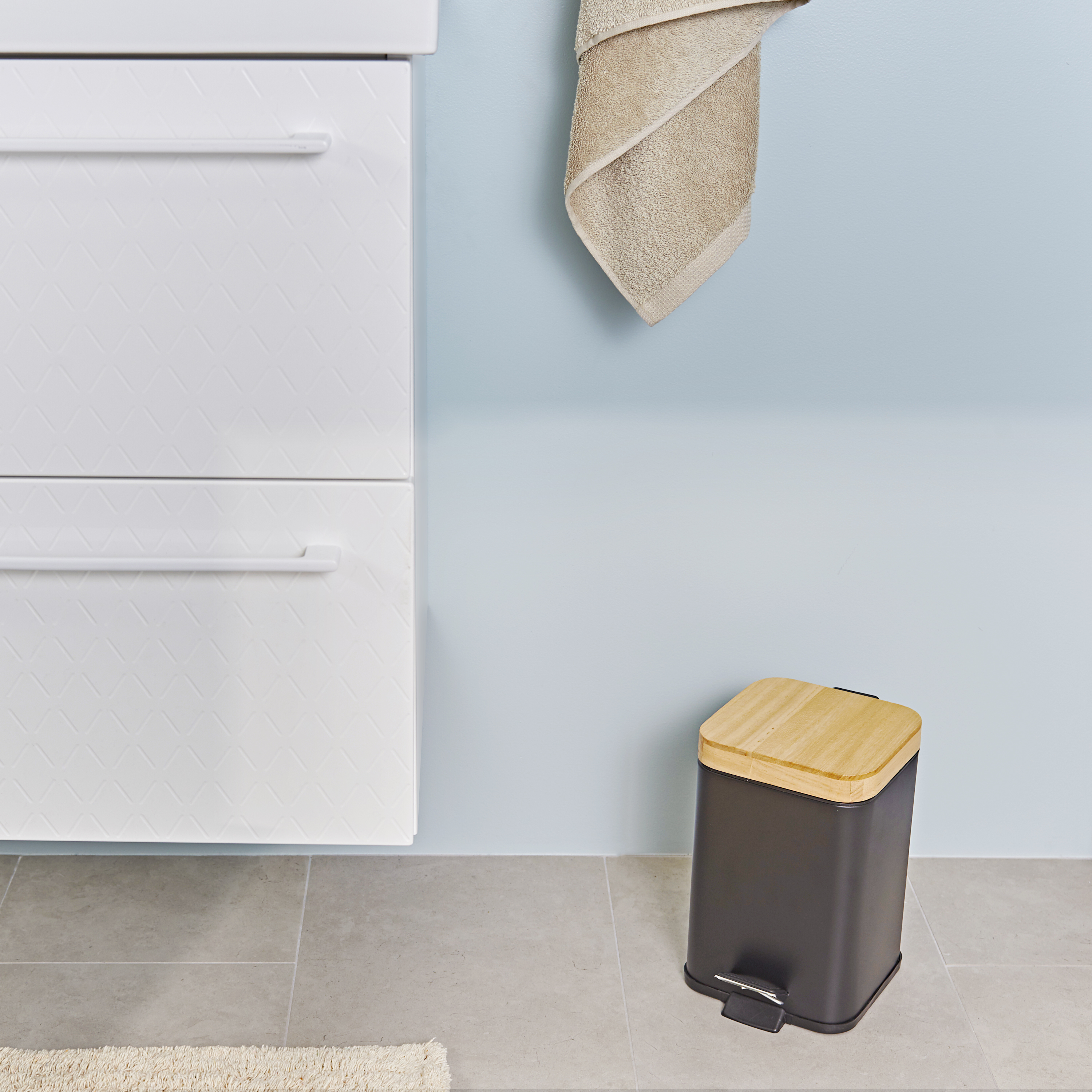 Balde do lixo SENSEA SCANDI 3L PRETO MATE - 3