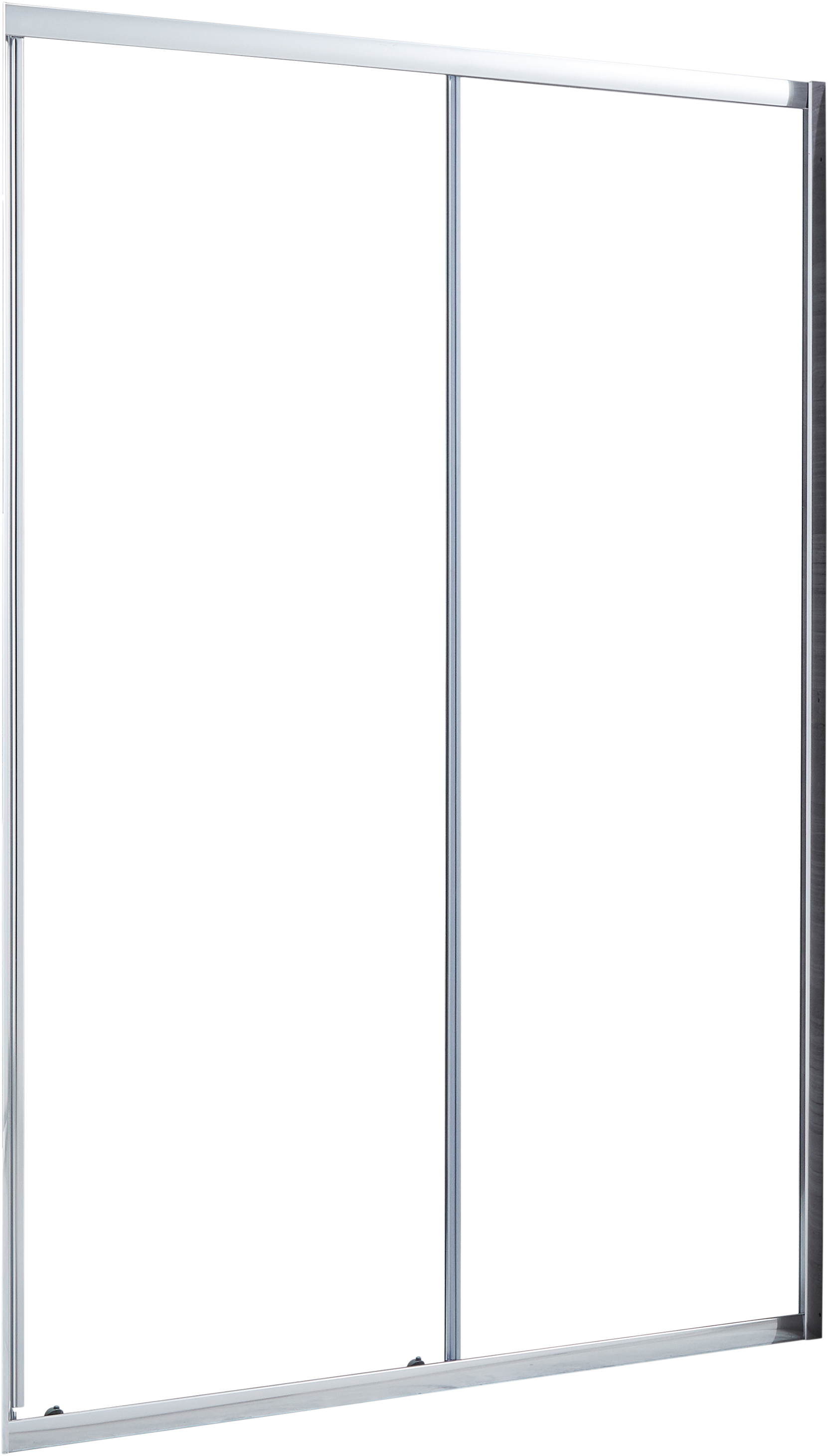 Porta de duche 1fixa +1 de correr 120x185 cm cromado transparente Sensea Essential - 10