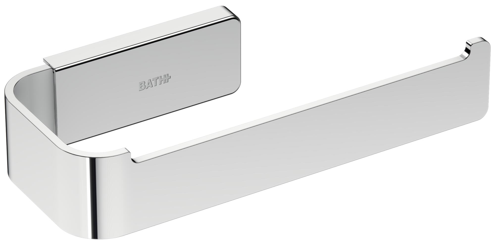 Portarrollo wc line gris cromado, brillante 15.5x3 cm