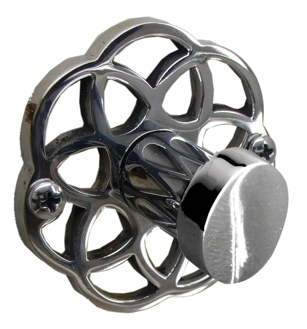 Perchero de pared mandala gris con 1 gancho