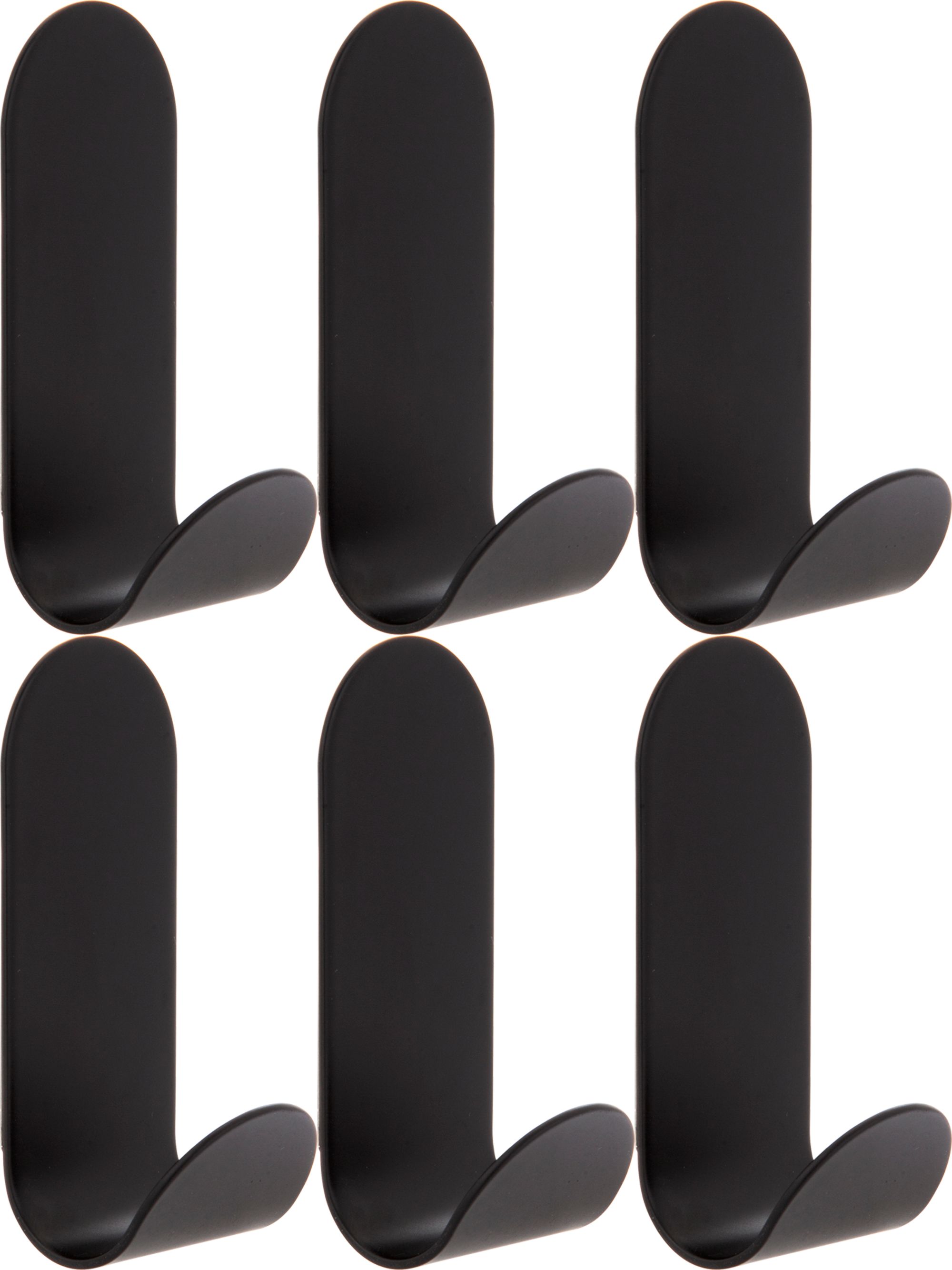 Lote 6 perchas de bano adhesivas de acero inoxidable SENSEA Basic negra Leroy Merlin