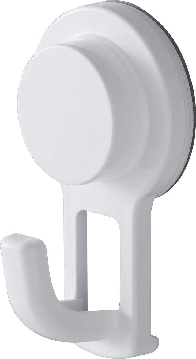 Percha de baño blanco con colgador 11.5x6.5x5 cm