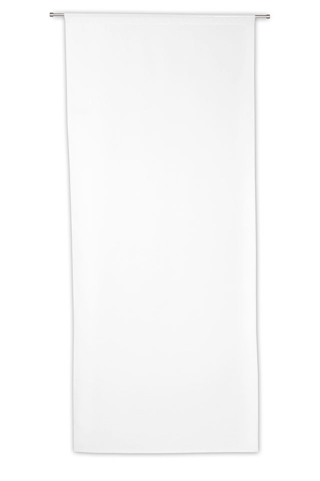 Vitrage semi-transparent, Leo, blanc H.210 x l.90 cm