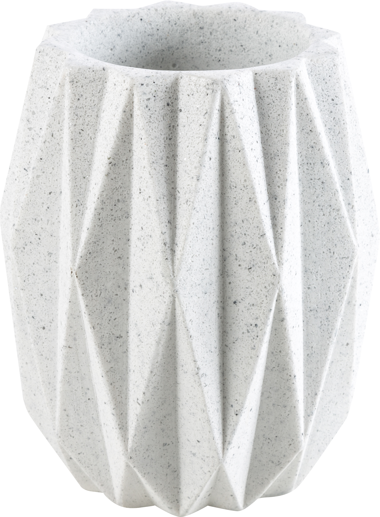 Vaso de baño geo blanco mate
