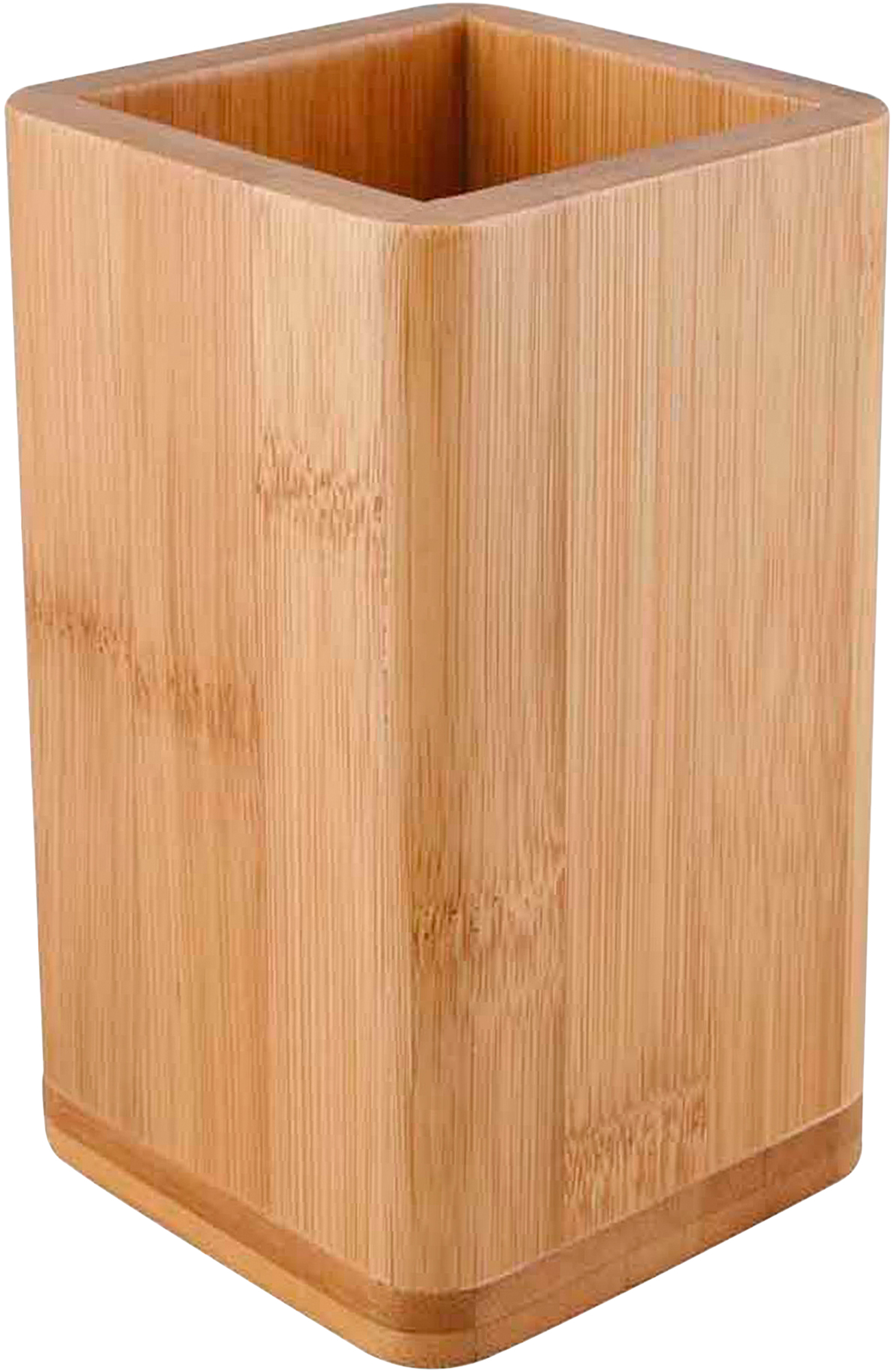 Bicchiere da bagno porta spazzolini Natural bamboo  L 7 x H 11 in bambù legno chiaro - 11