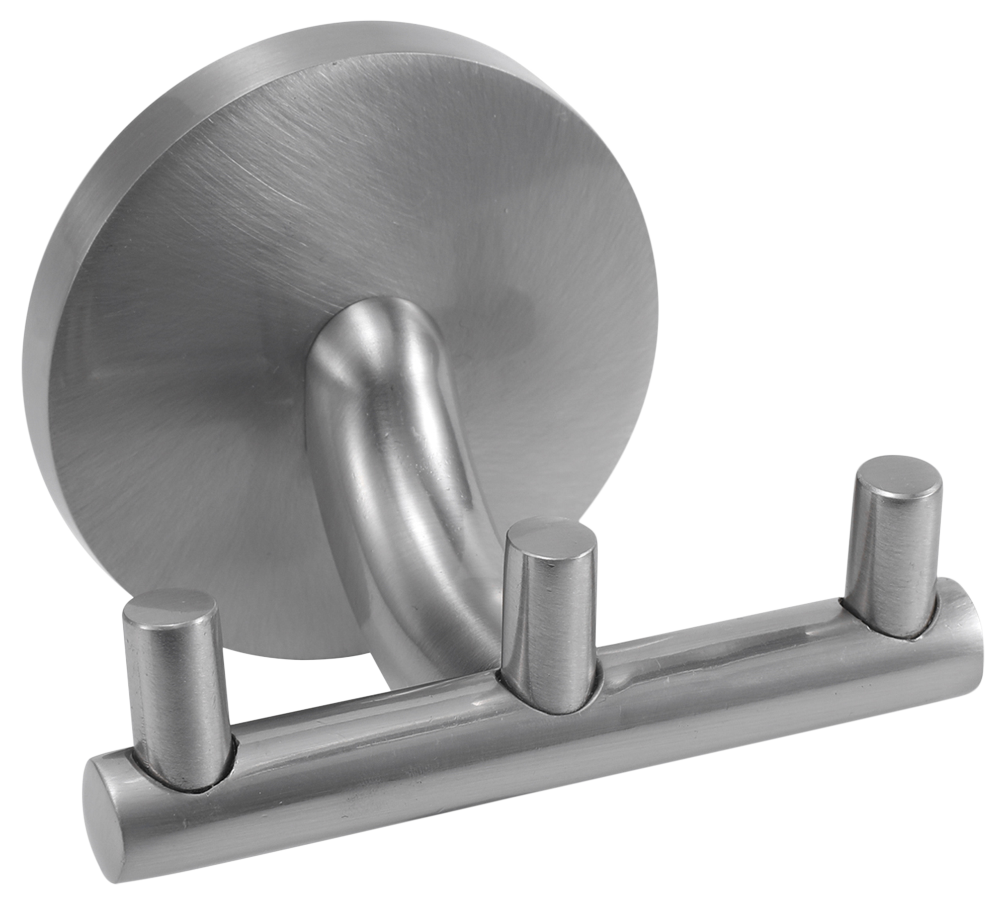 Percha/perchero suite cinc gris con 3 ganchos
