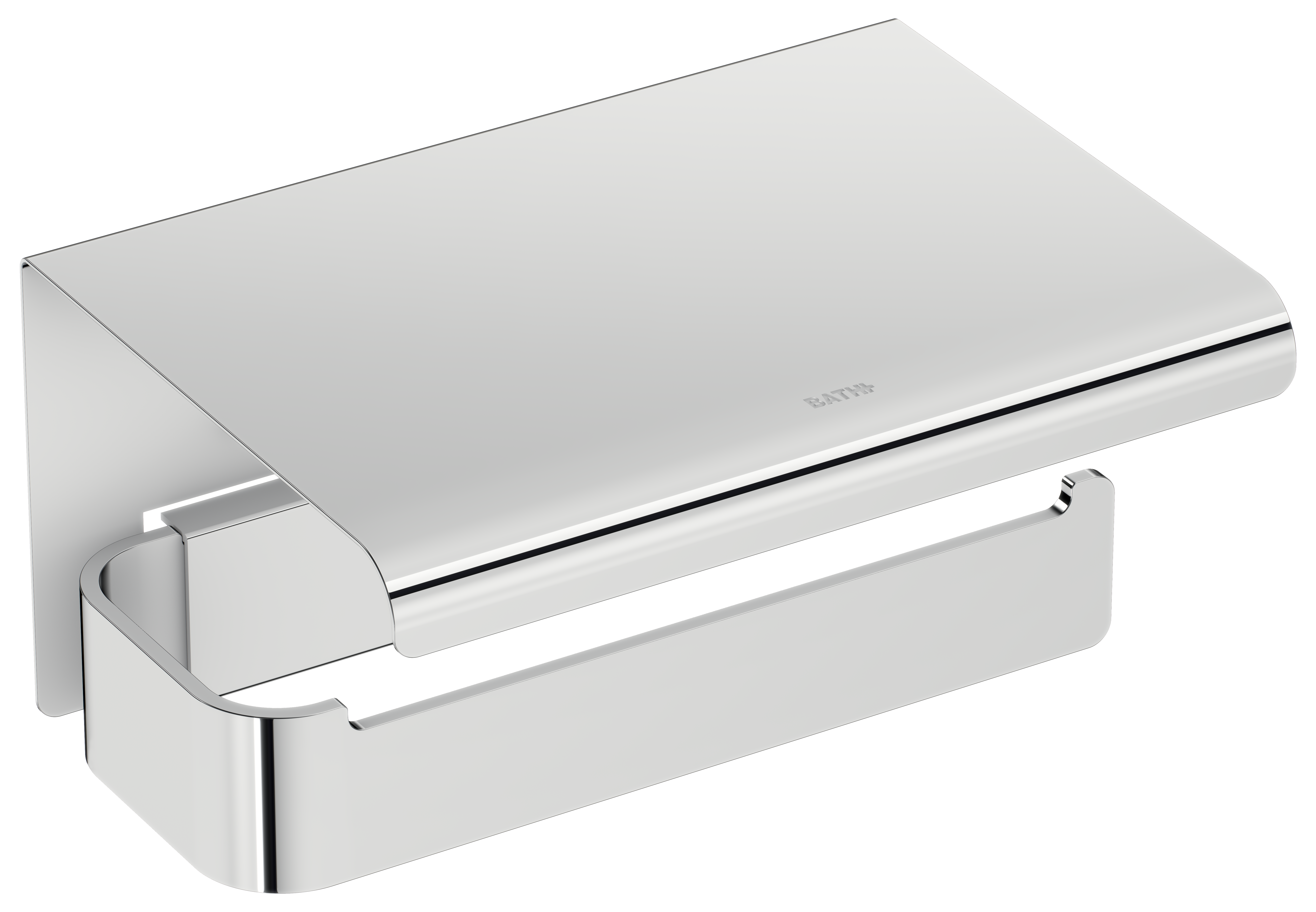 Portarrollo wc line gris cromado, brillante 15.5x8 cm
