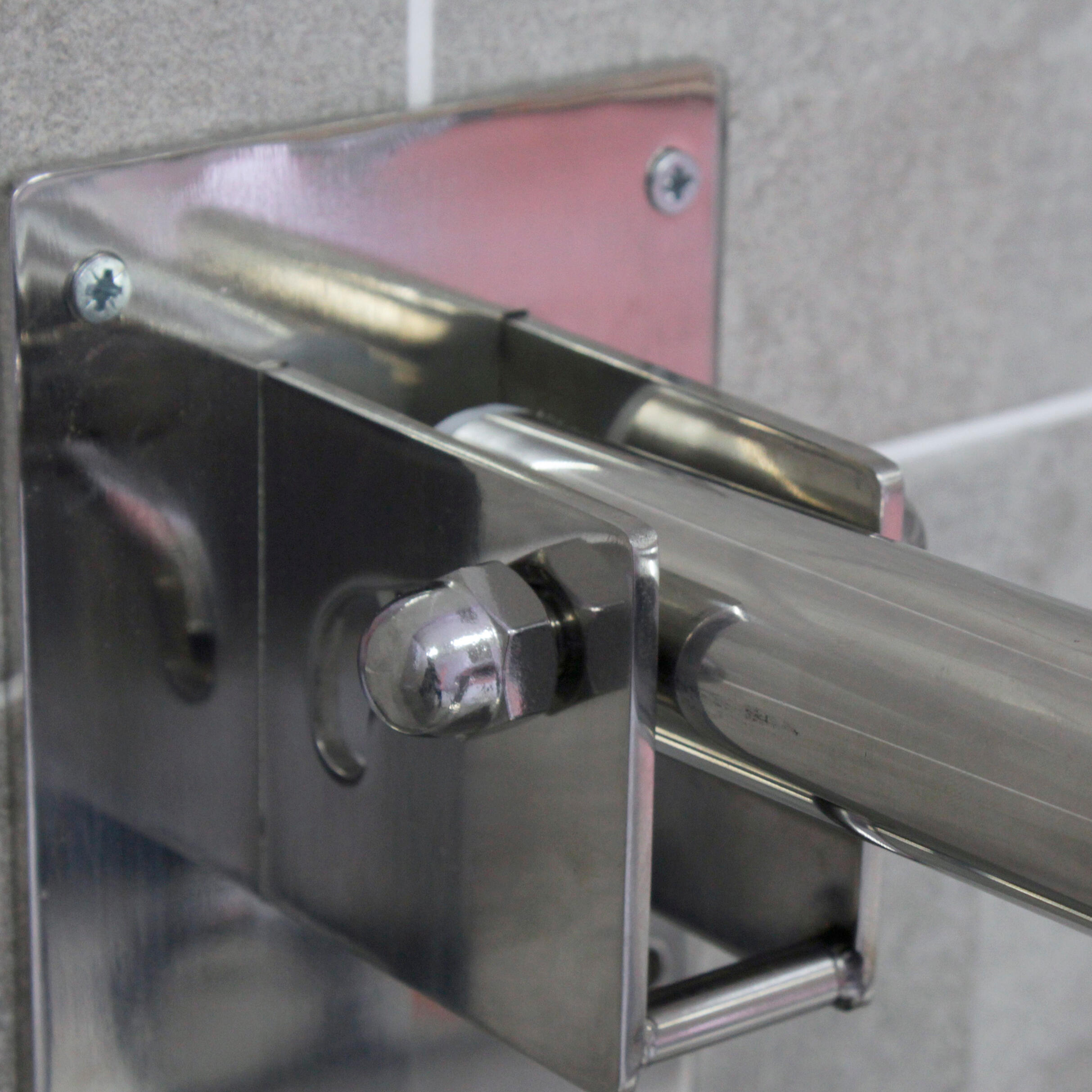 Barra de apoio aço antideslizante inox cromado 73x3 cm - 8