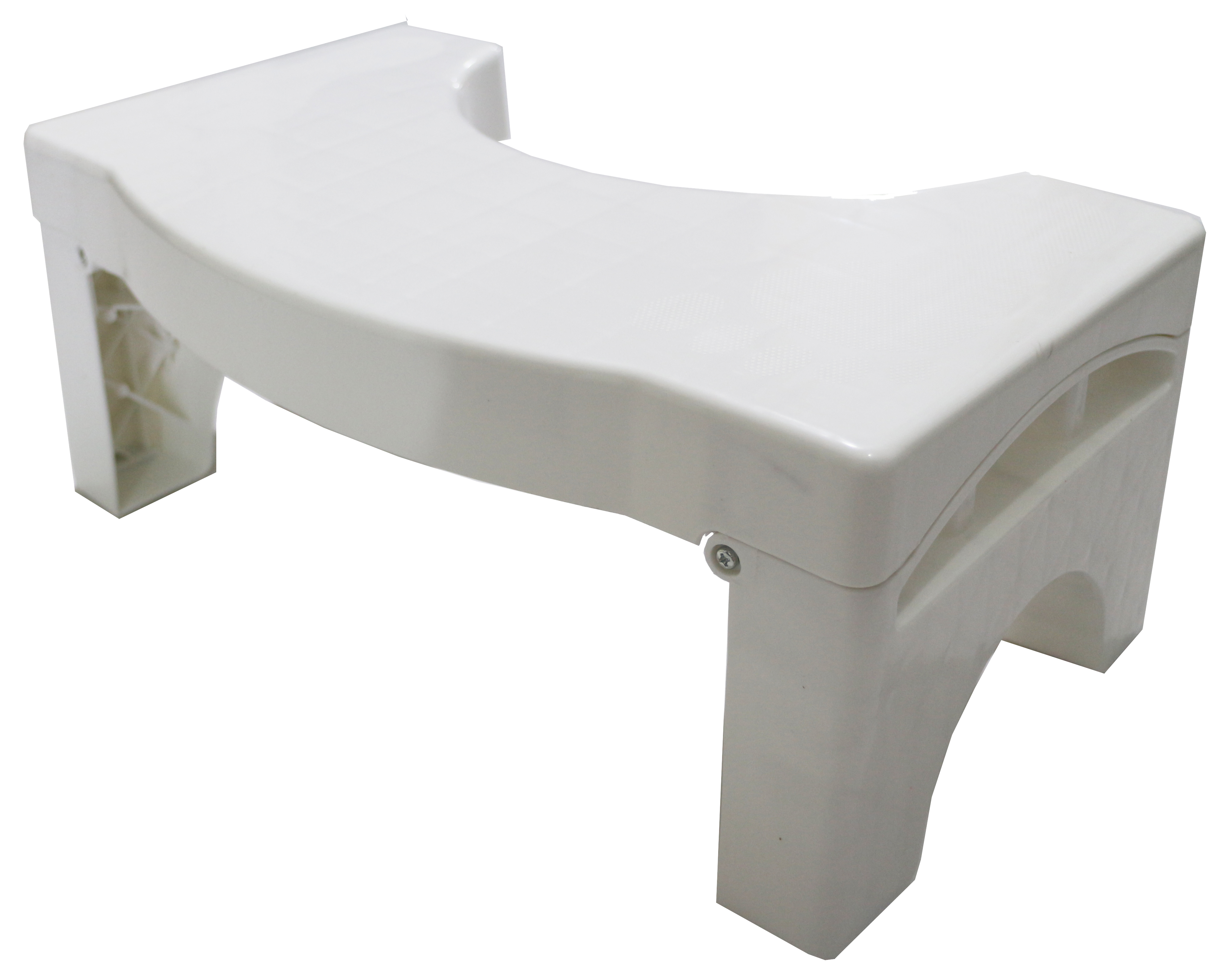 Taburete de baño blanco 41.5x17.5 cm