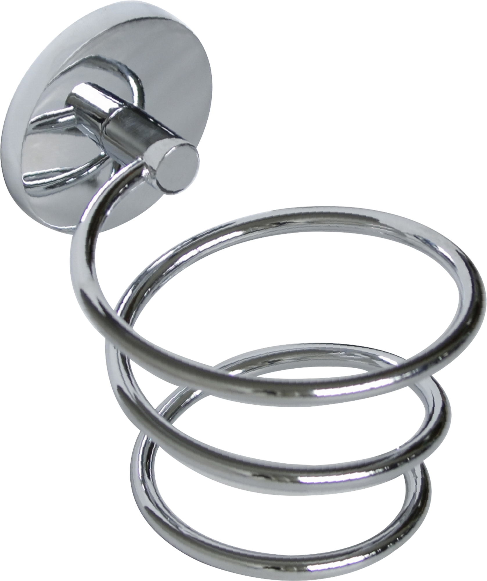 Soporte secador pelo cromado brillante