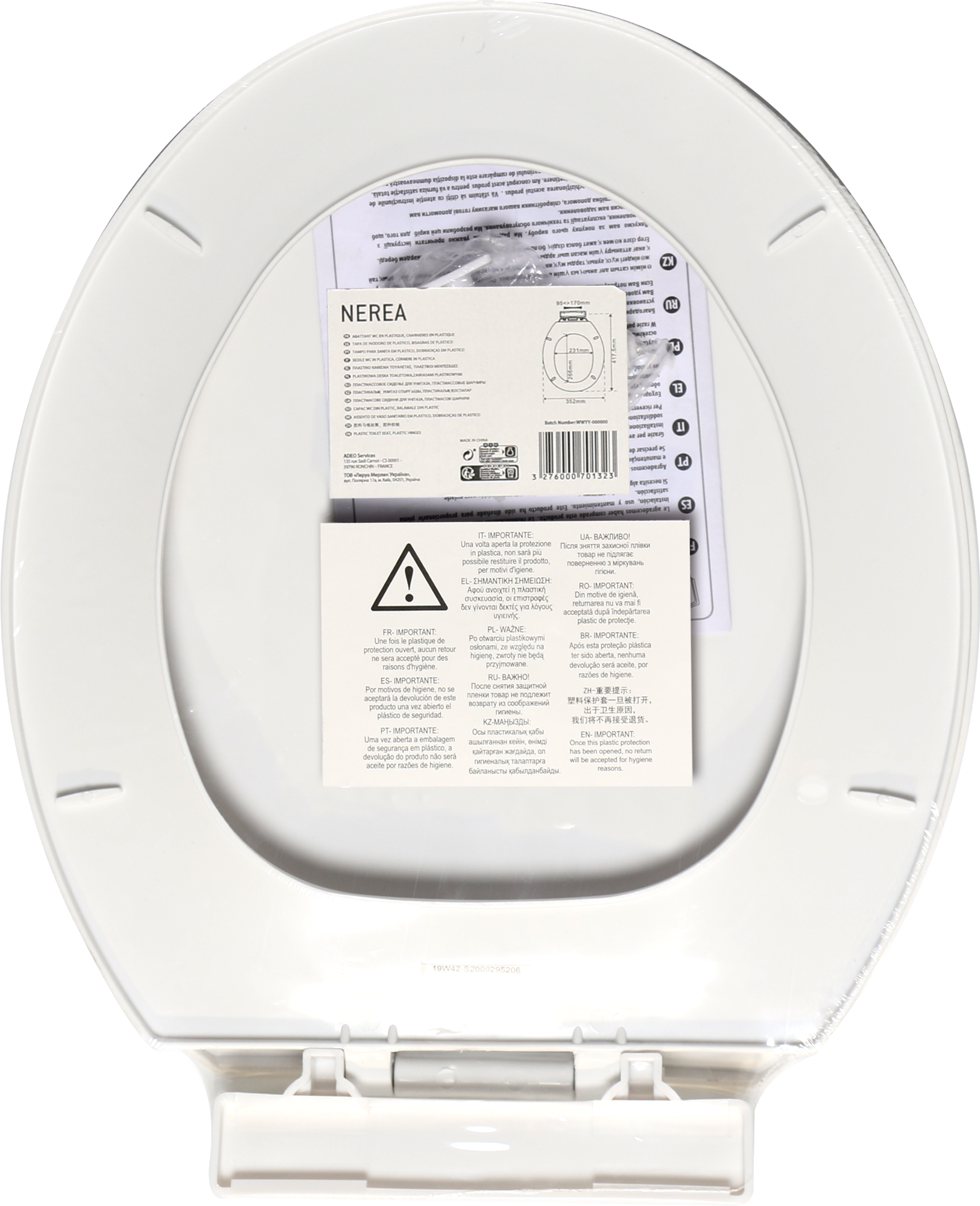 Tampa de sanita NEREA OVAL BRANCA - 6