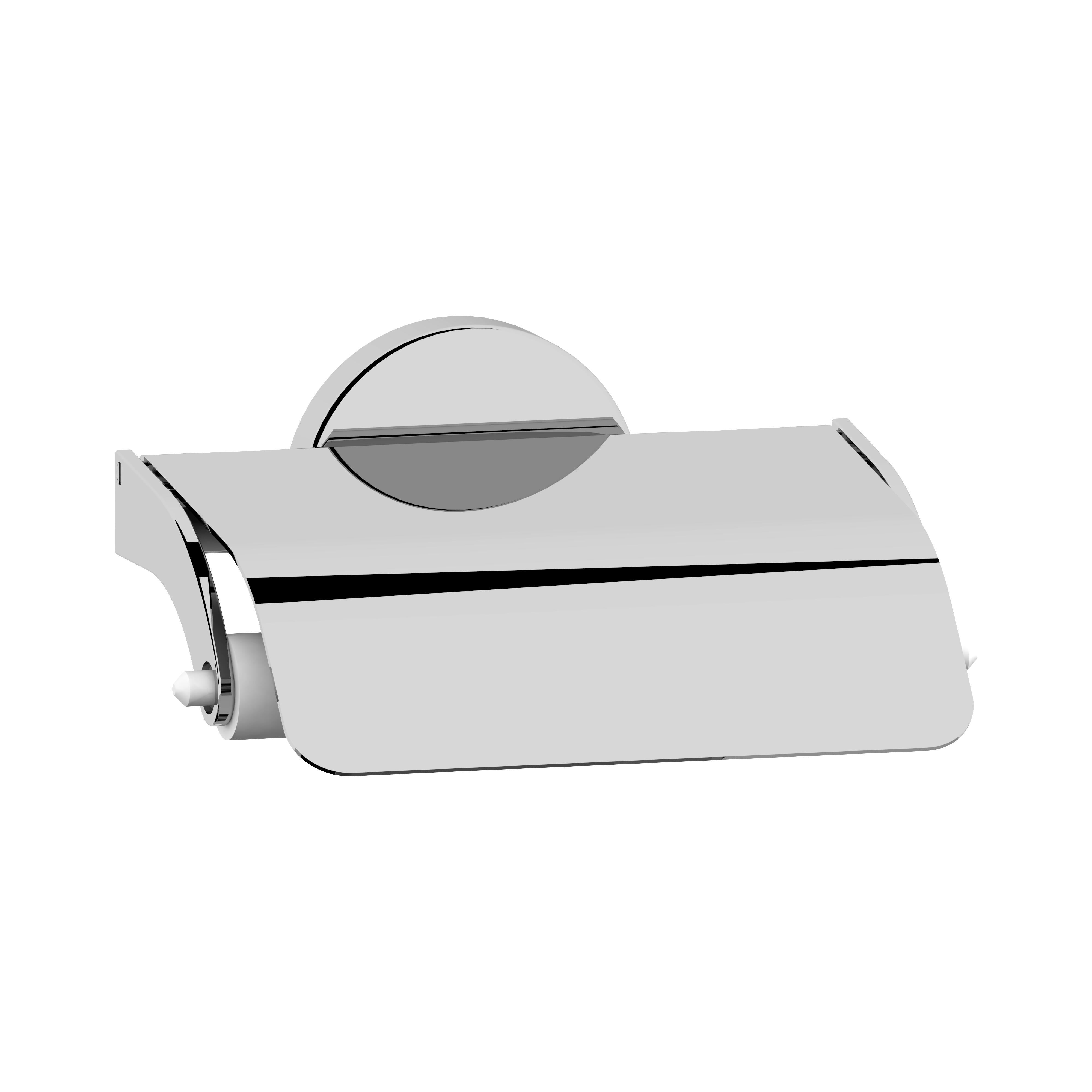 Portarrollo wc palazzo gris cromado 13x6 cm
