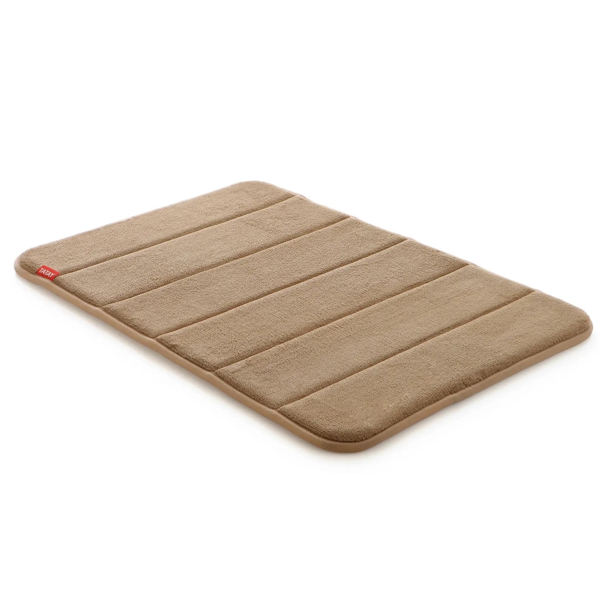Alfombra de baño rectangular nuvola 40x60 cm beige