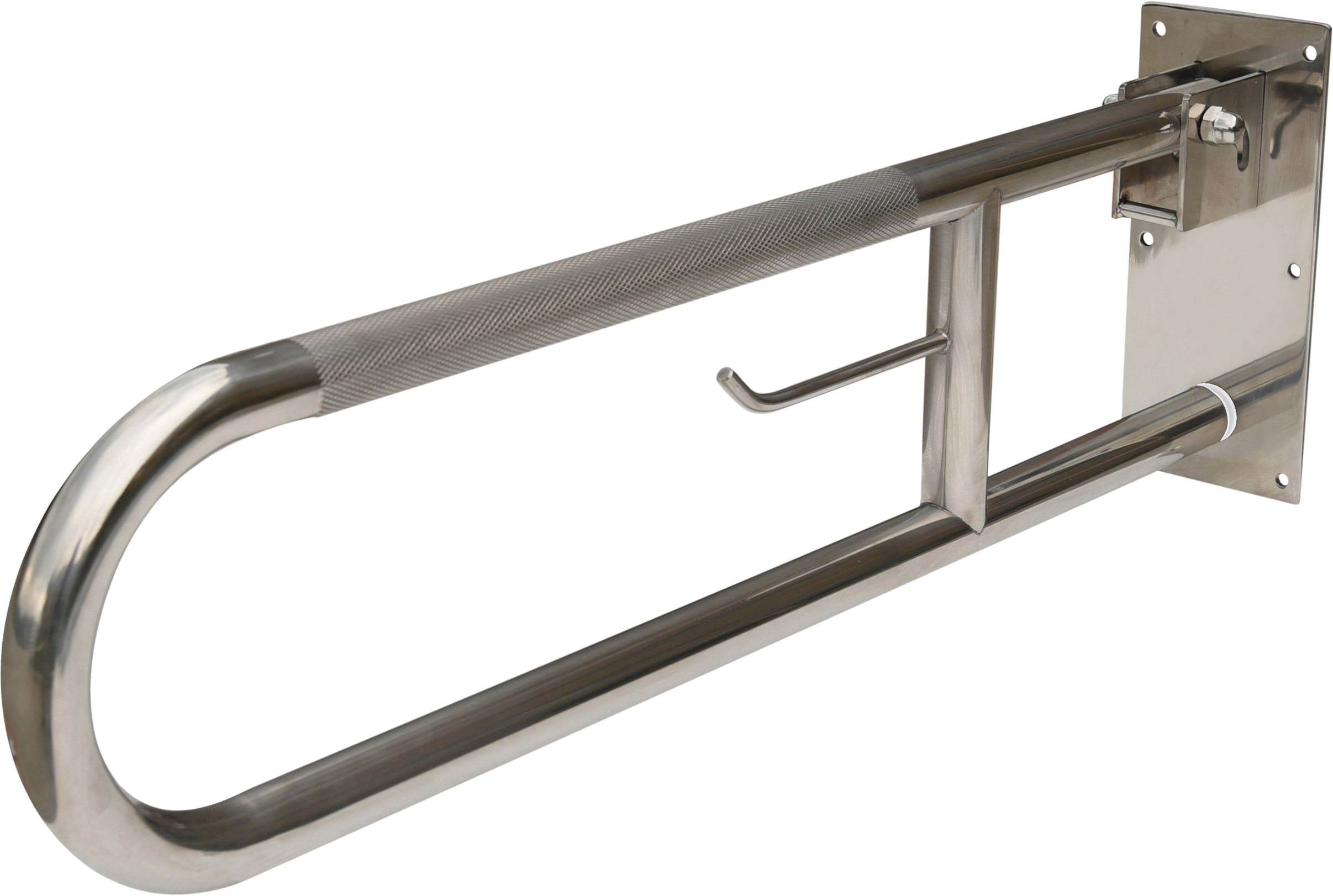 Barra de apoio aço antideslizante inox cromado 73x3 cm - 9