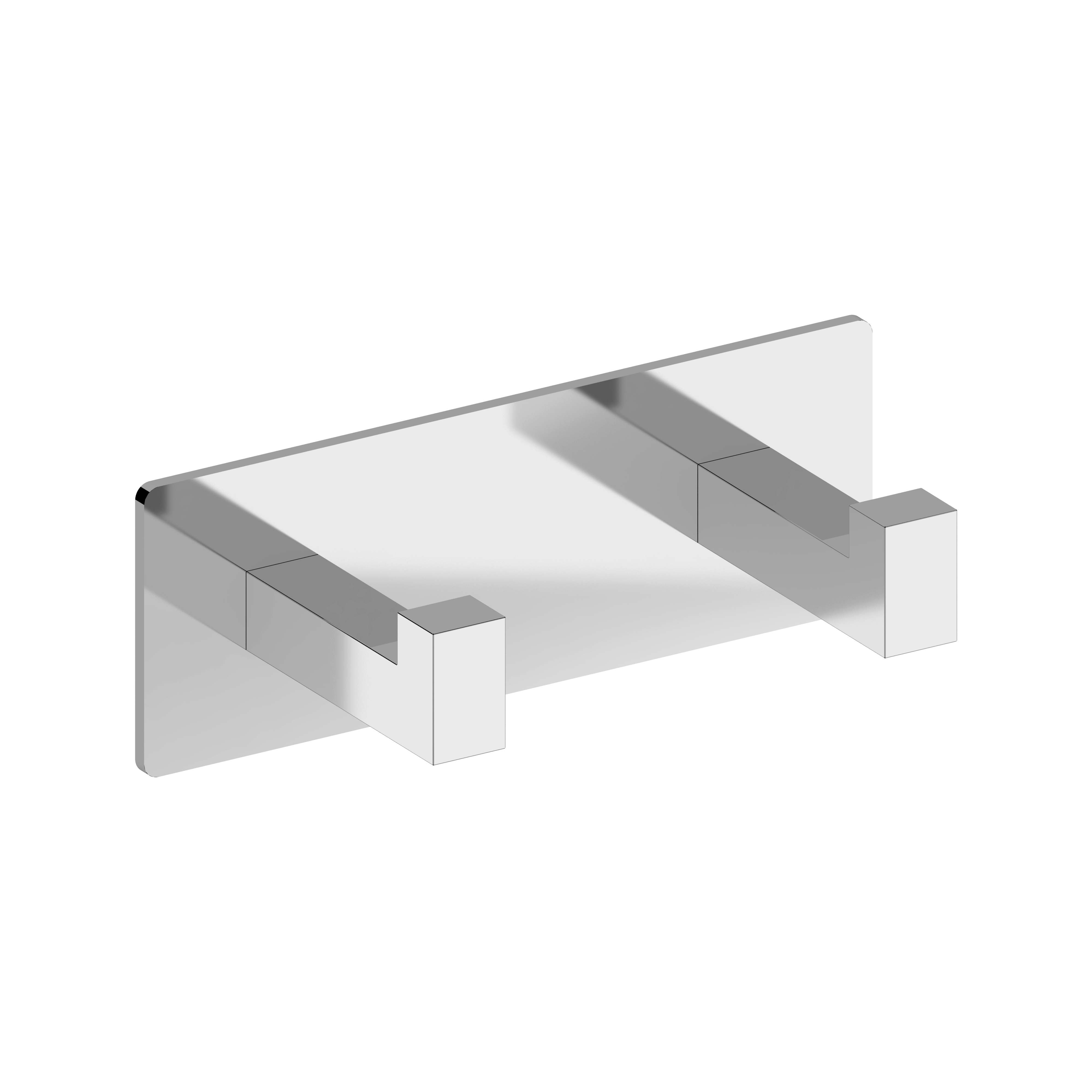 Percha gris / plata con colgadores 5.5x15x7 cm