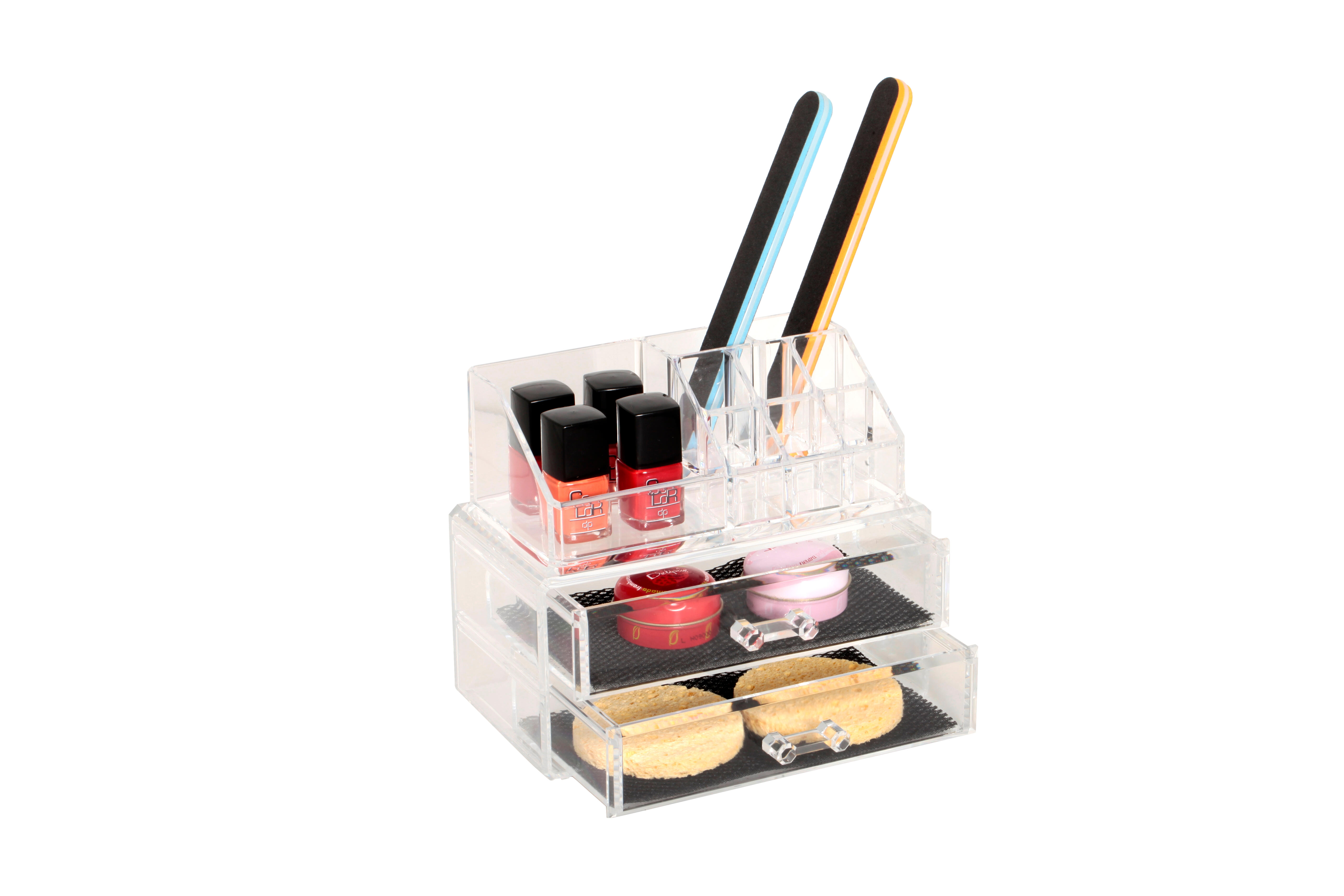 Organizador de maquillaje transparente nilo 18.8x11.7x15.8cm