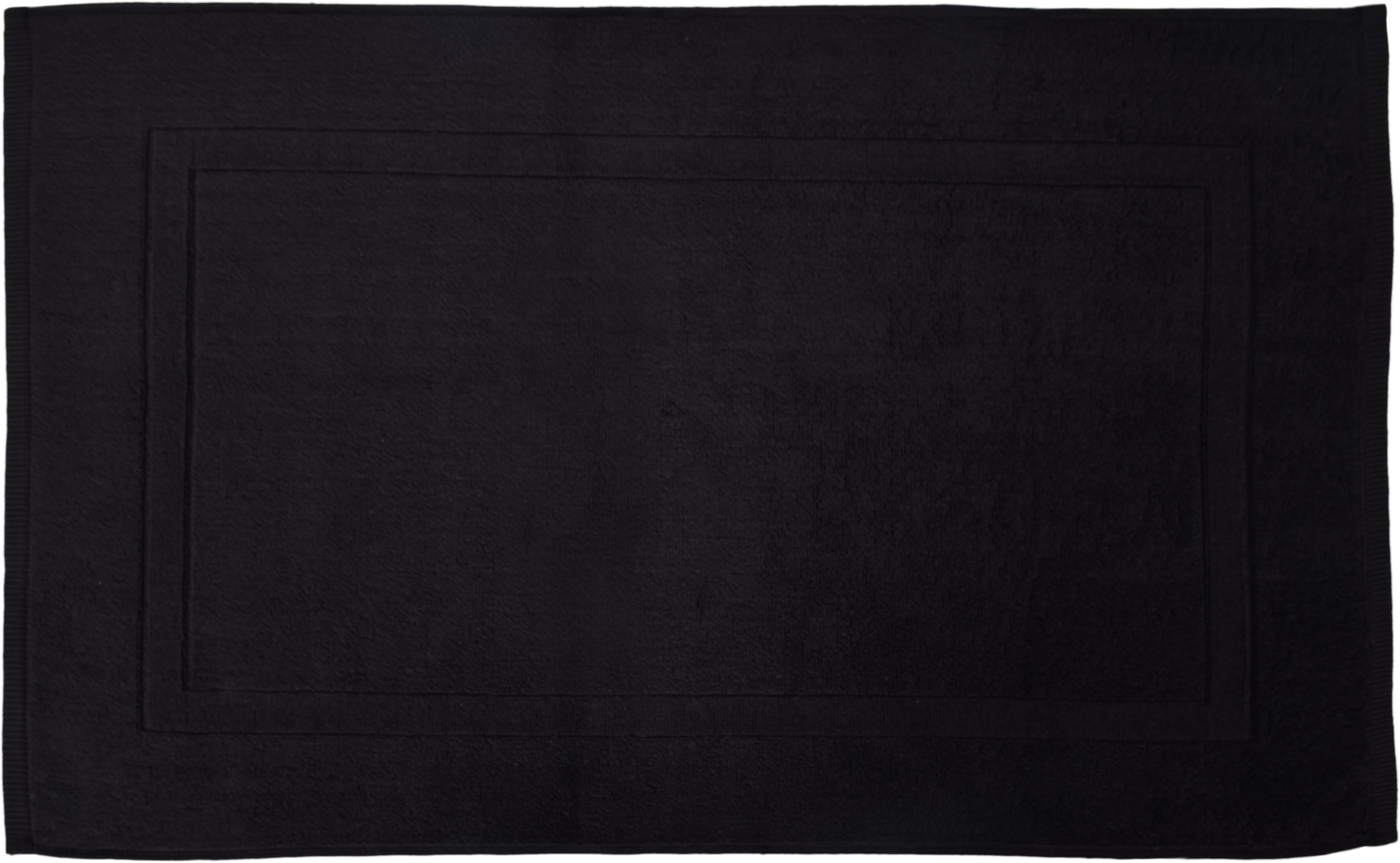 Alfombra de baño rectangular terry 50x80 cm negro