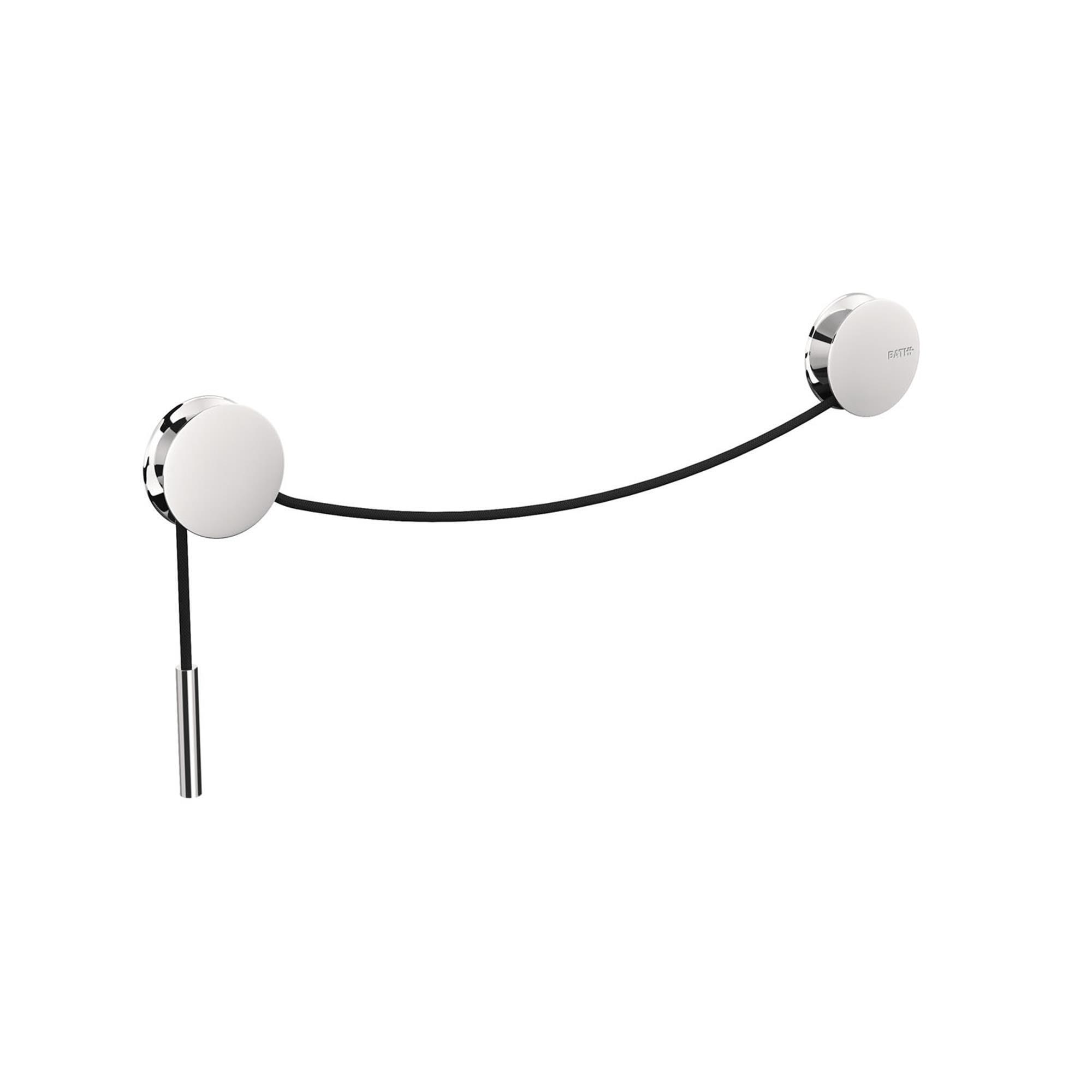 Toallero diabolo cromo negro 5x5 cm