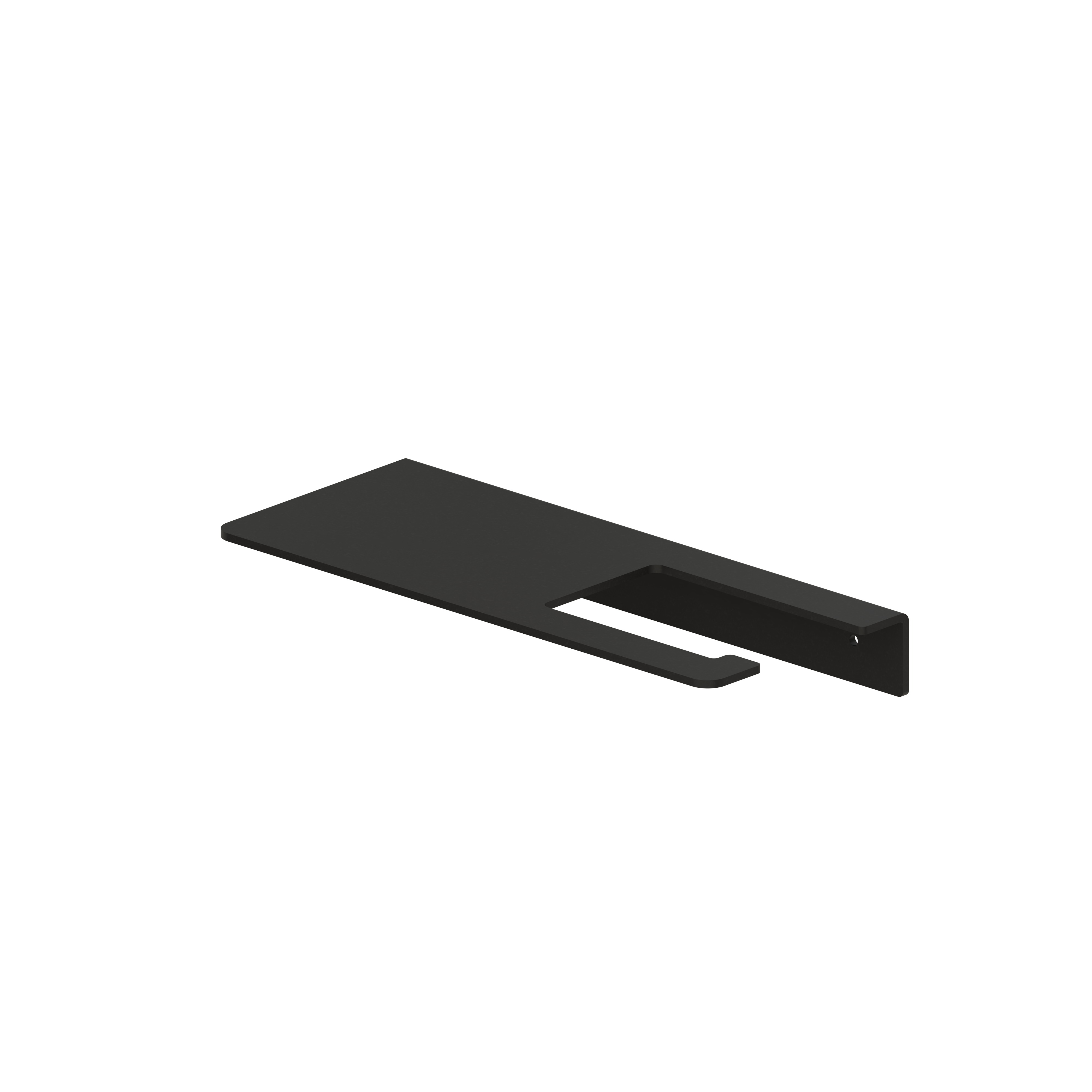 Portarrollo wc vulcano negro deslustrado 30x4 cm