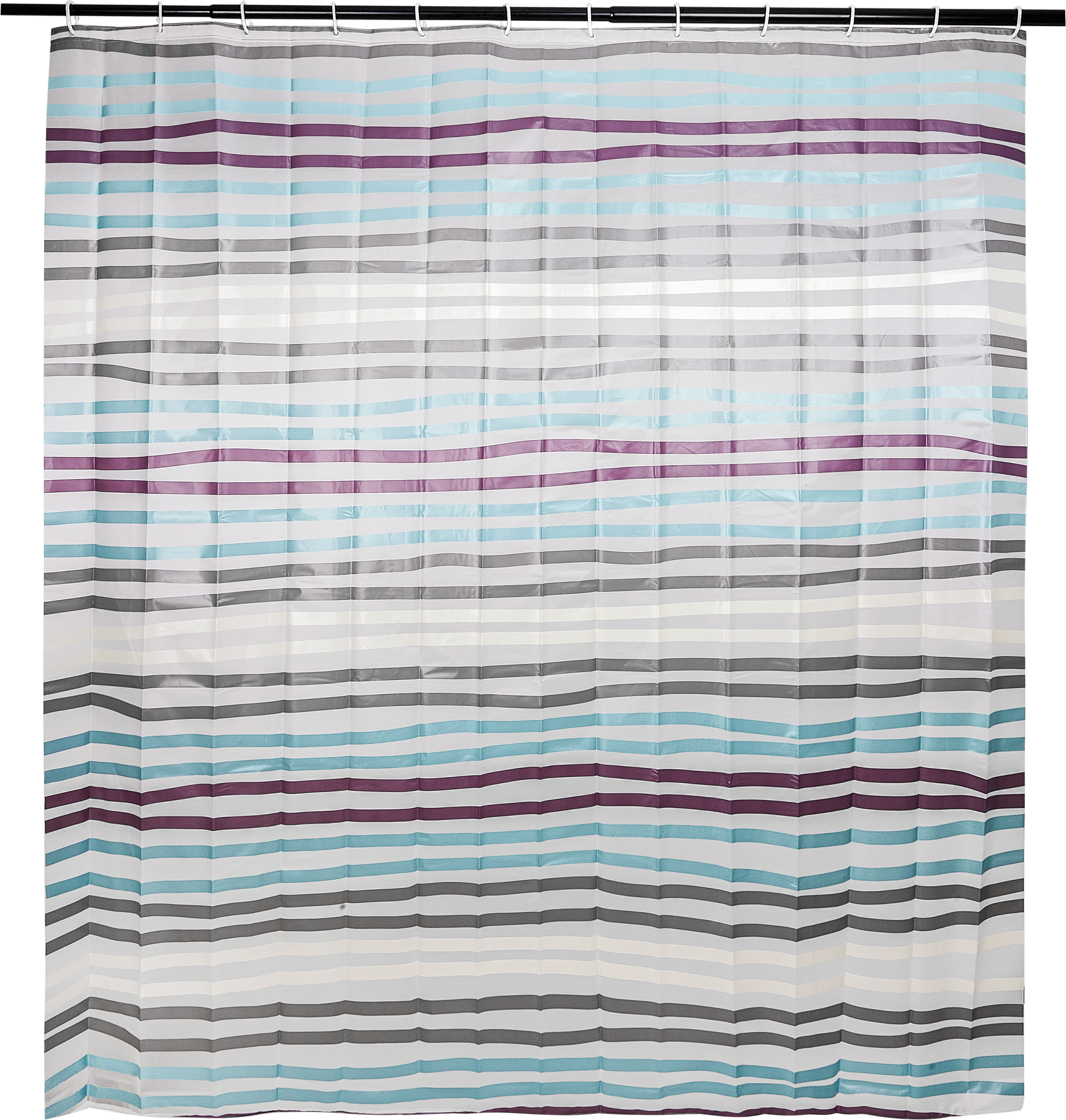 Cortina de baño lines multicolor peva 180x200 cm
