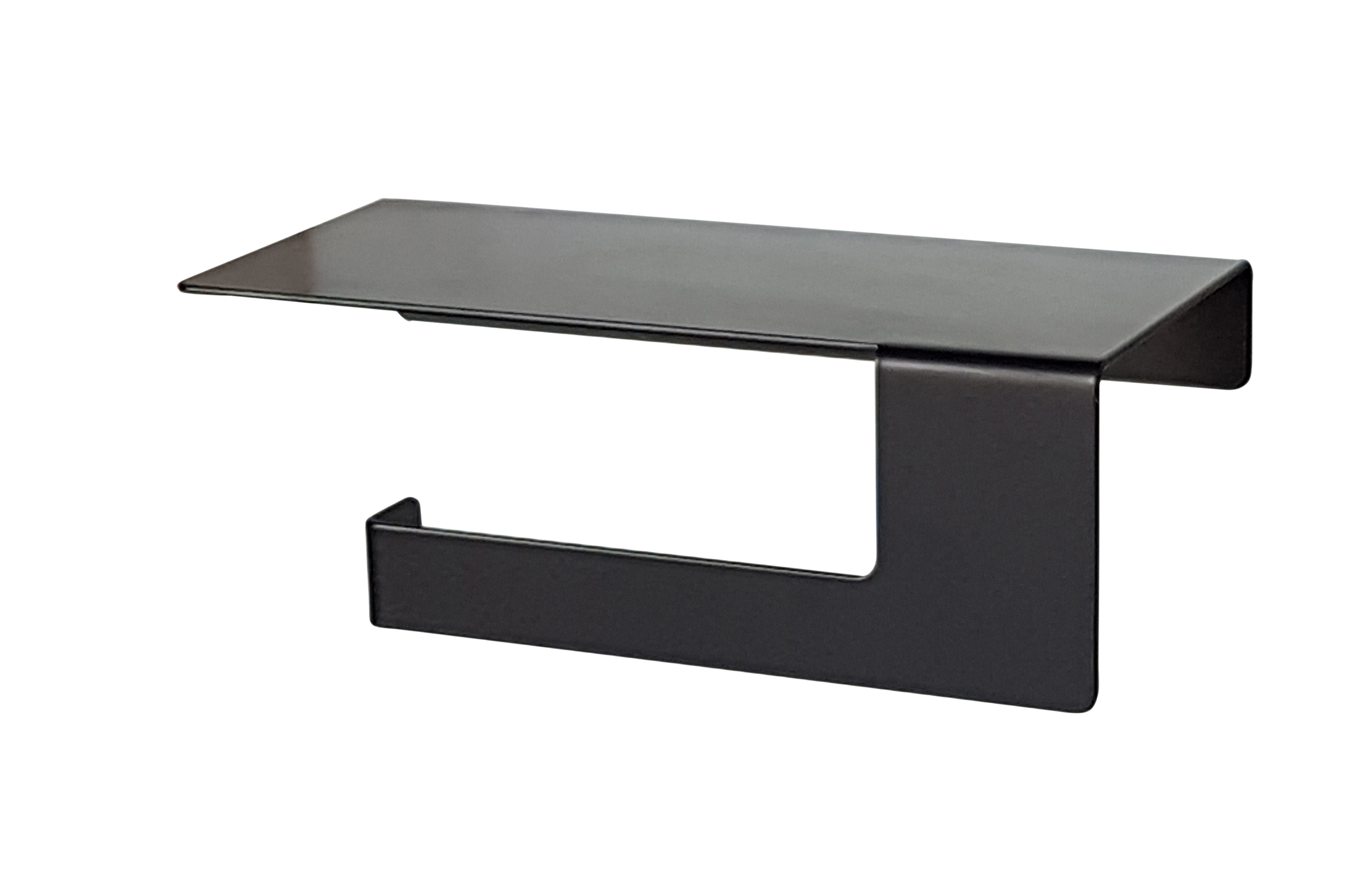 Portarrollo wc outline negro 8x23 cm
