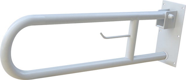 Barra de apoio aço antideslizante inox branco 73x3 cm