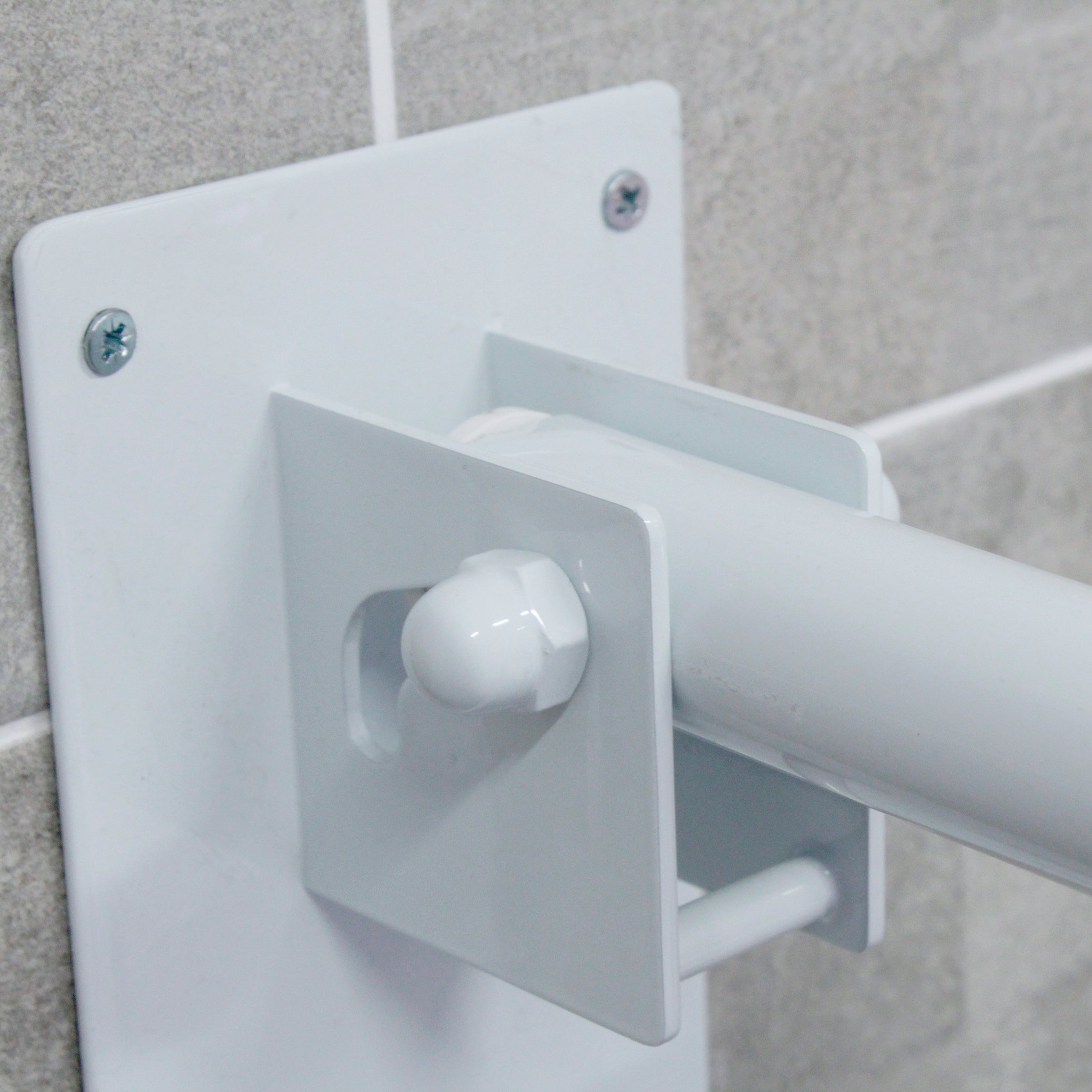 Barra de apoio aço antideslizante inox branco 73x3 cm - 5