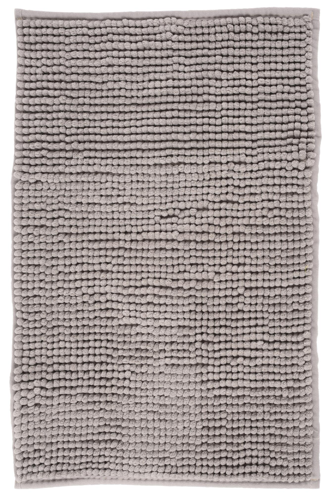 Alfombra de baño rectangular chenille 60x40 cm beige