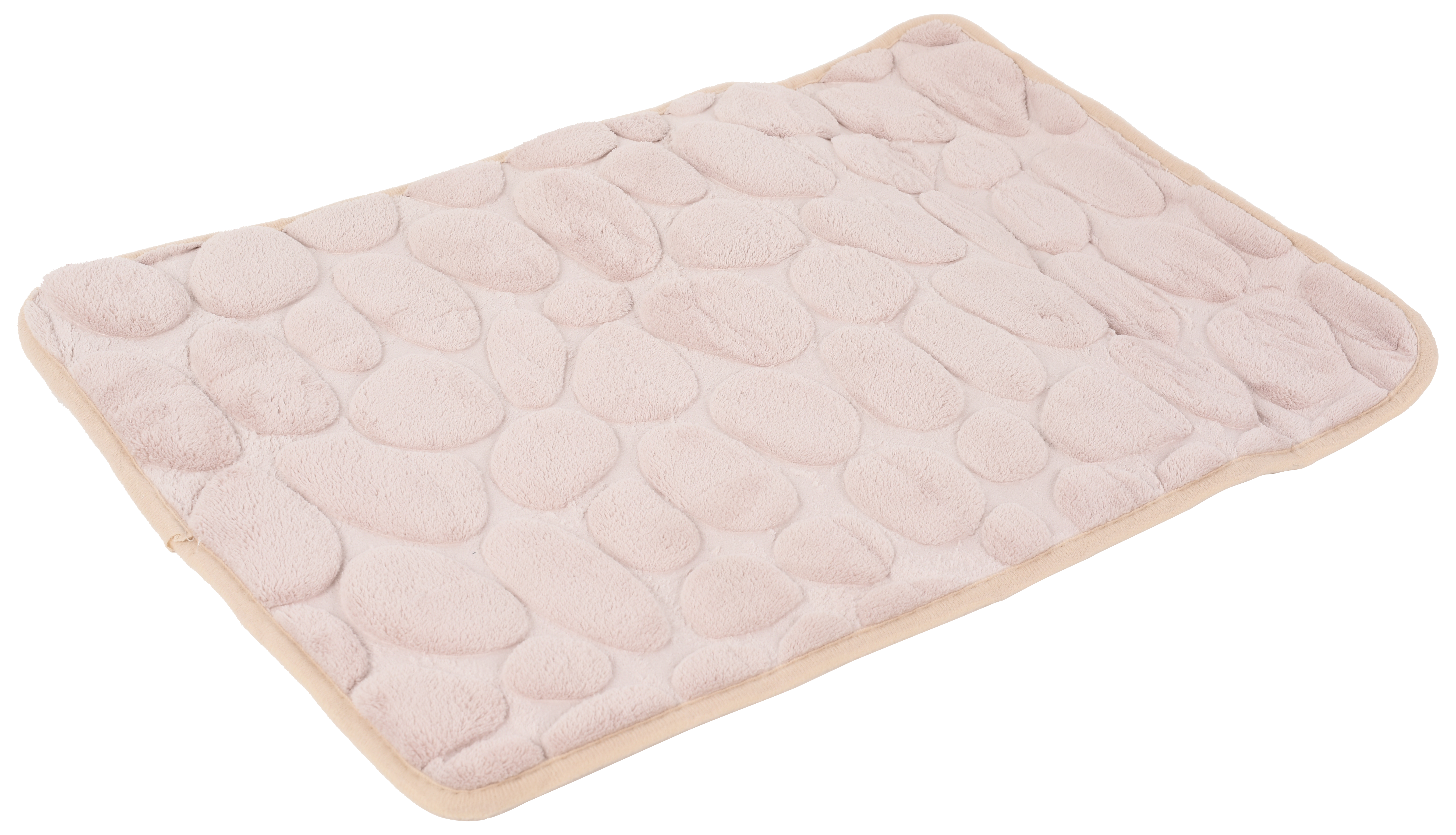 Alfombra de baño rectangular nube 40x60 cm beige