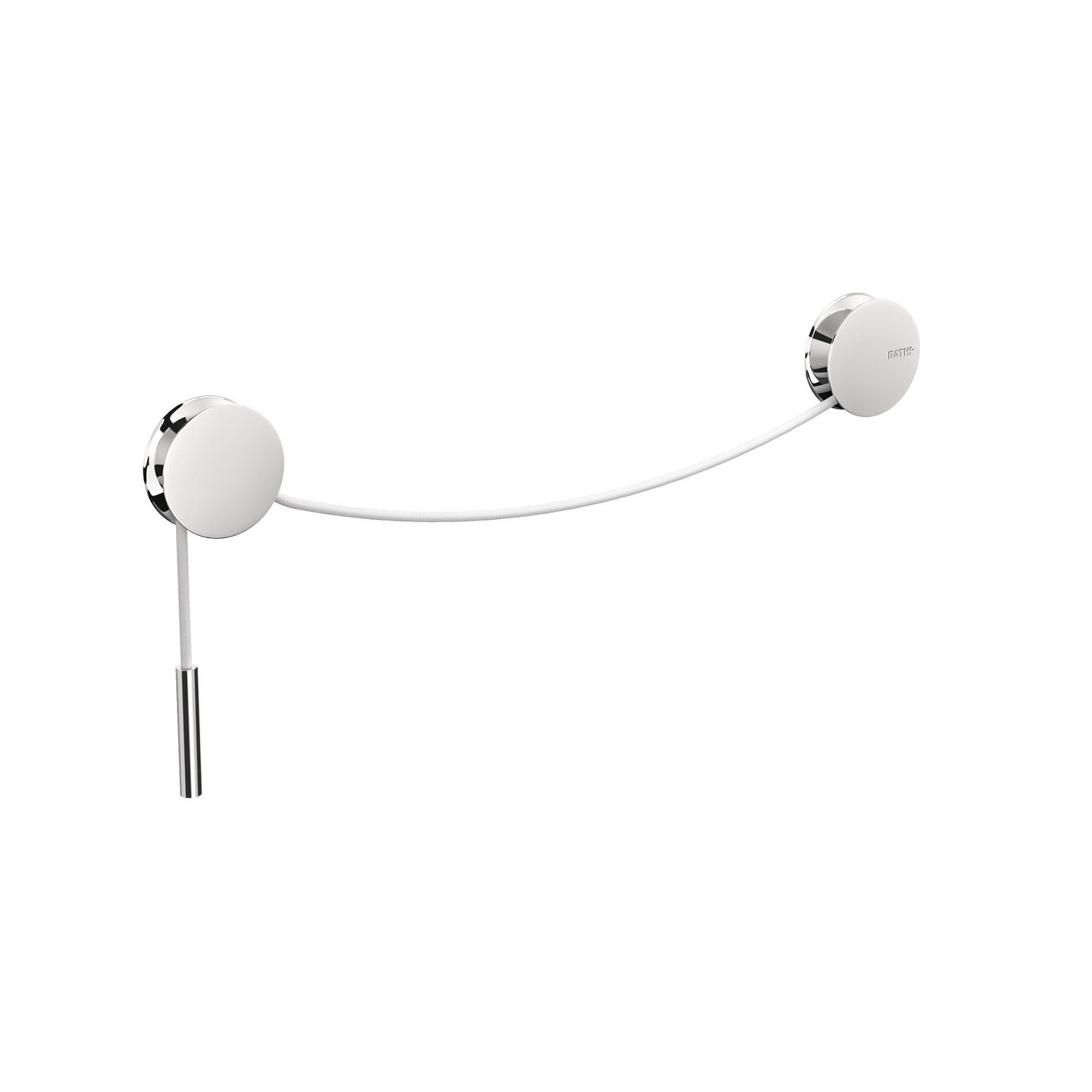 Toallero diabolo cromo blanco 5x5 cm