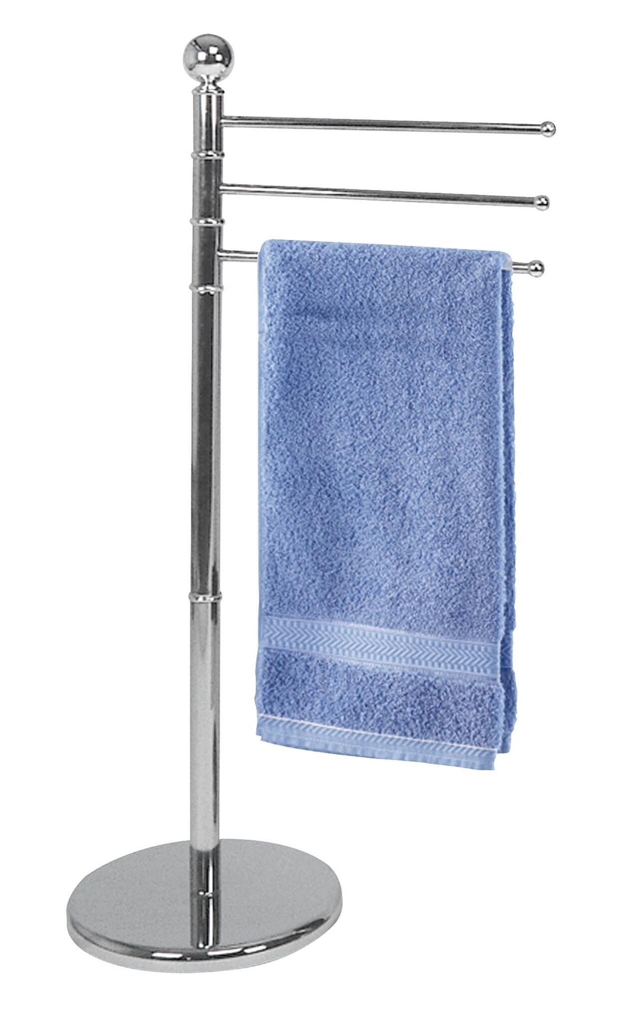 Toallero de pie exclusive gris brillante 48.5x90 cm