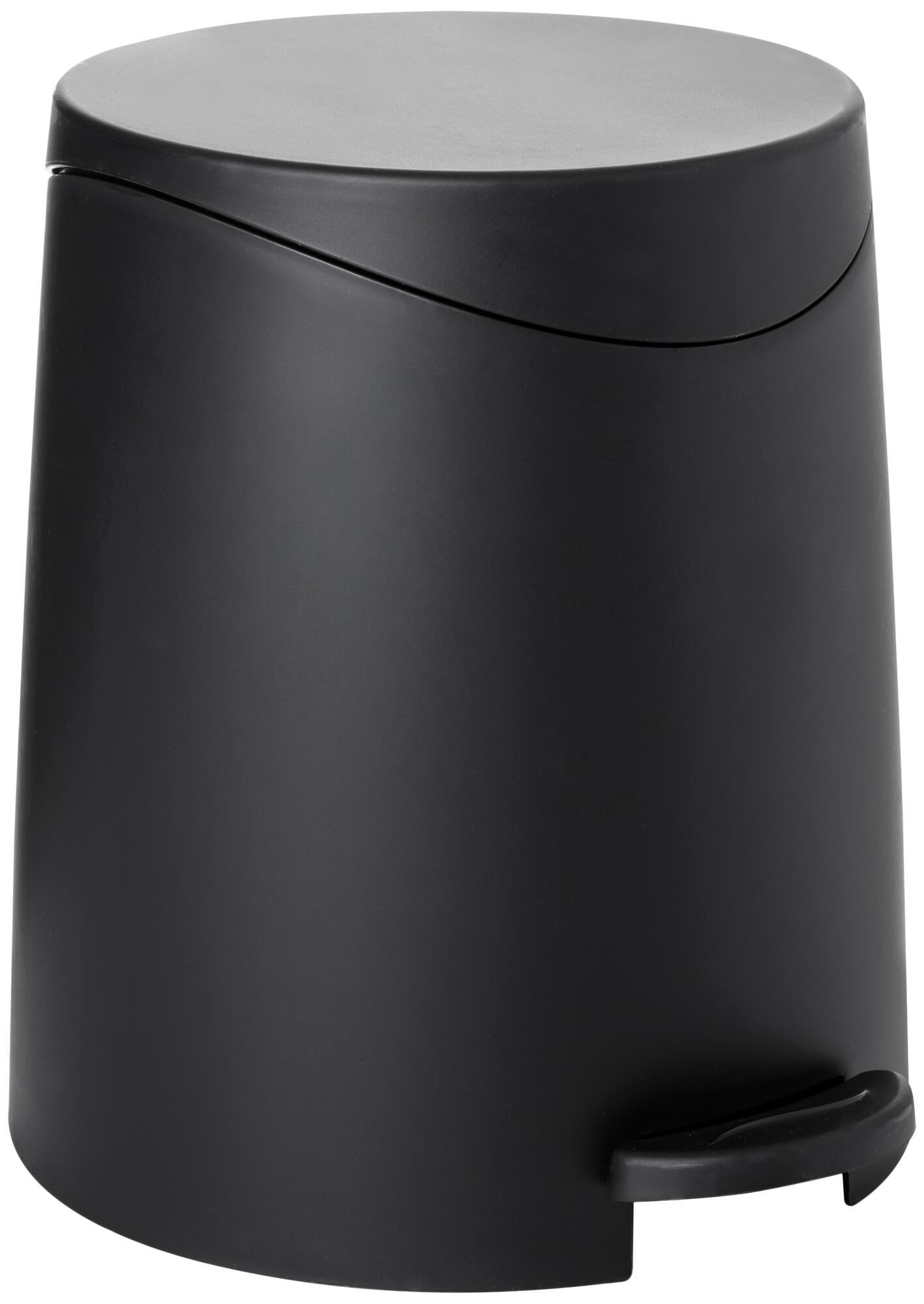Papelera de baño milan negro 3l