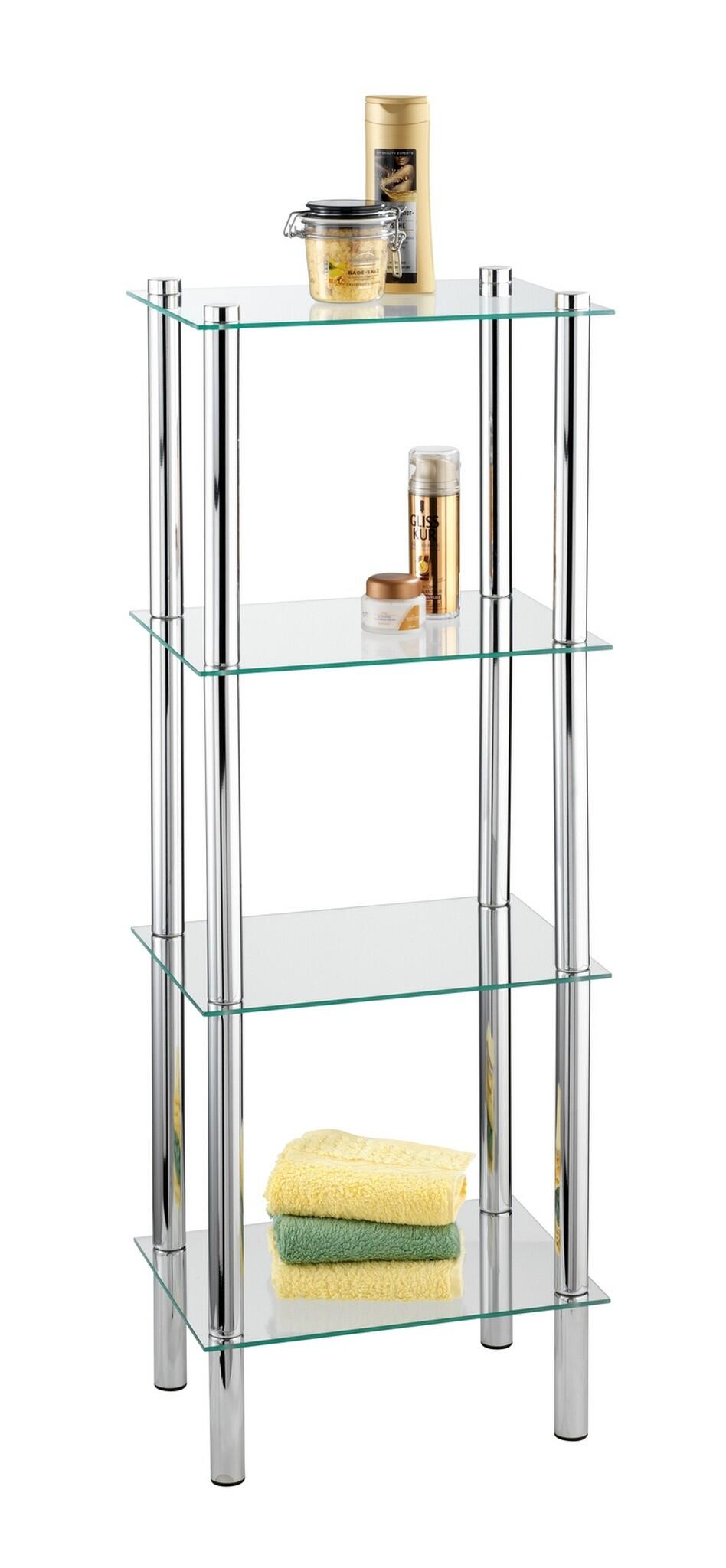 Estante de baño yago transparente 40x104x30 cm