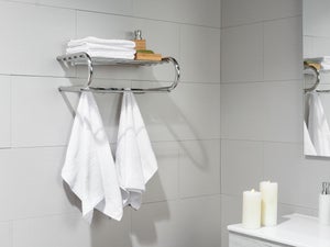 Toallero Estante para toallas de baño con fijación adhesiva de Cosmic bath+