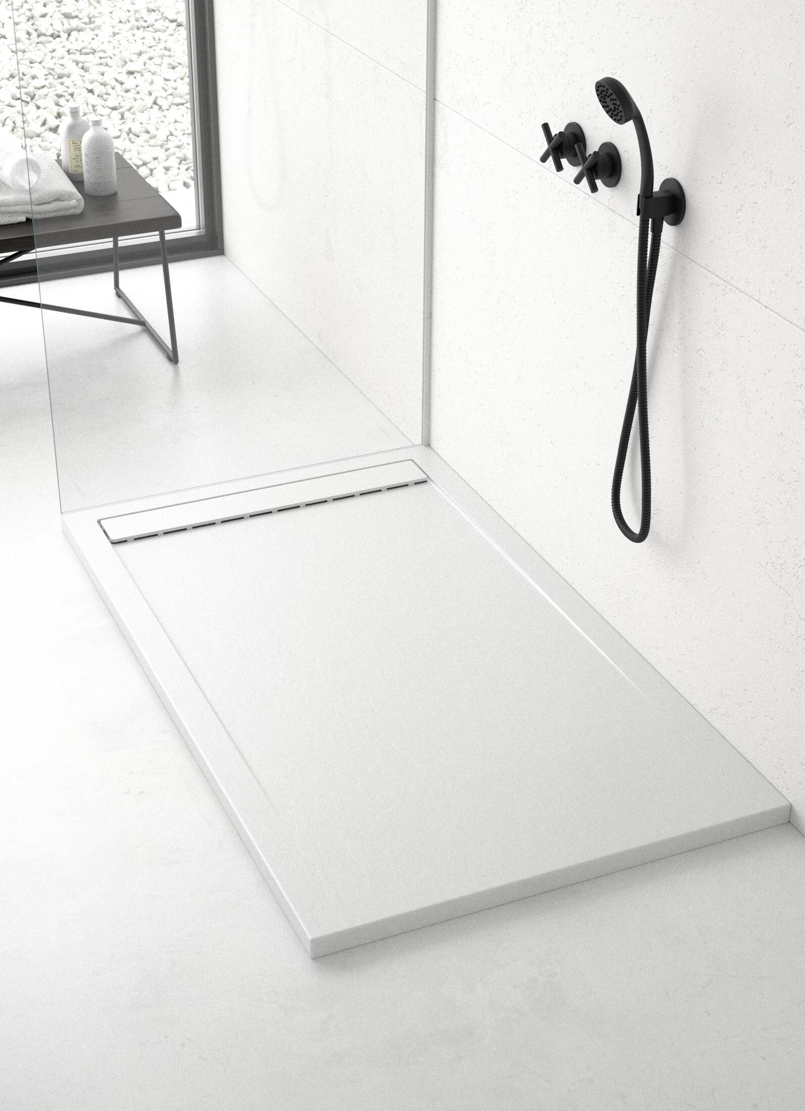 Plato de ducha Suit 80x70 cm blanco - 2