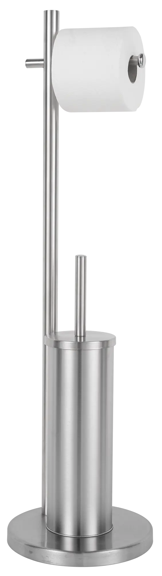 Suporte para piaçaba e porta-rolos cinzento escovado Sensea Circle - 10