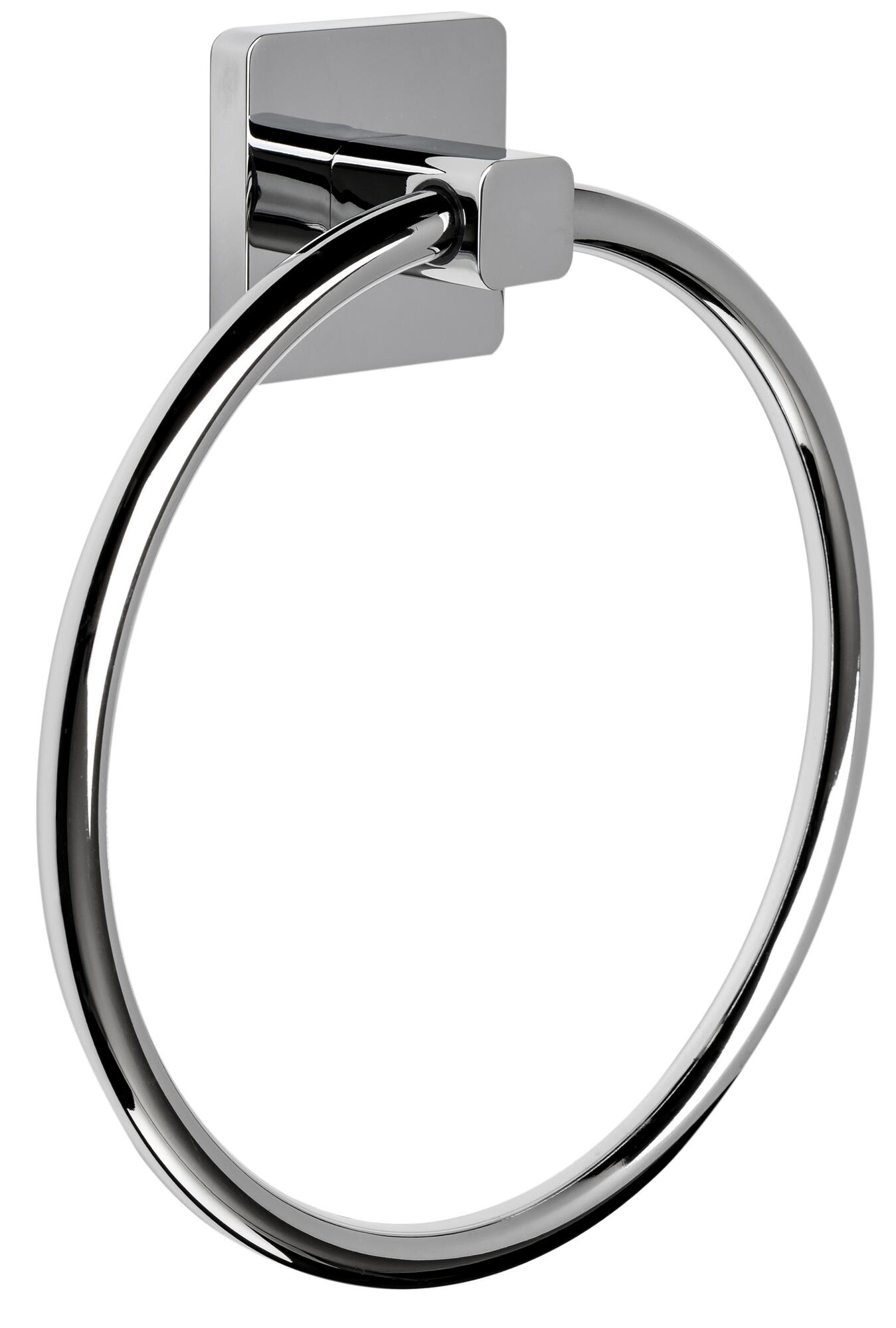 Toallero atornillar epsilon plata cromado brillante 21x27 cm
