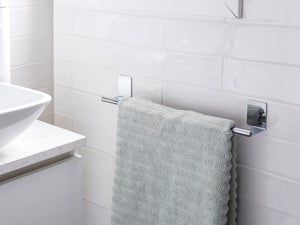 Toallero de pared para baño, toallero con estante de metal y 3