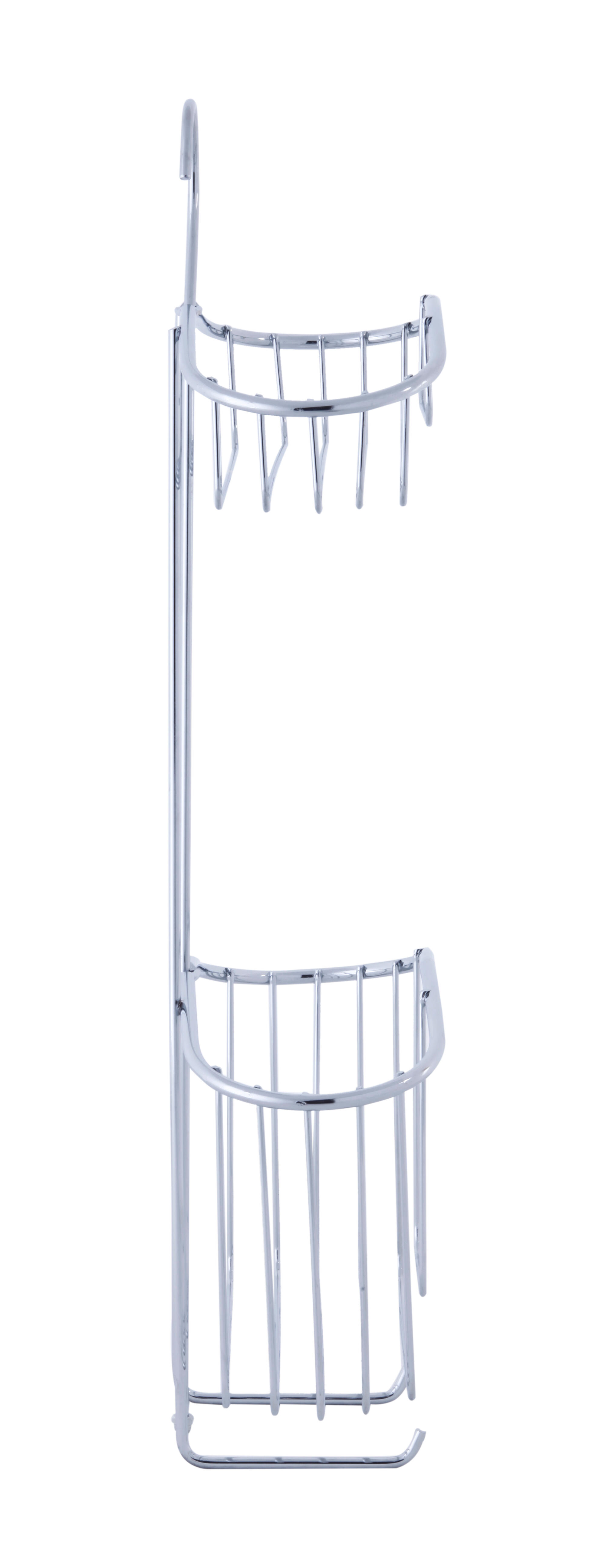 Organizer per doccia per miscelatore monocomando Poggetti con gancio 2 piani cromo cromo lucido - 7