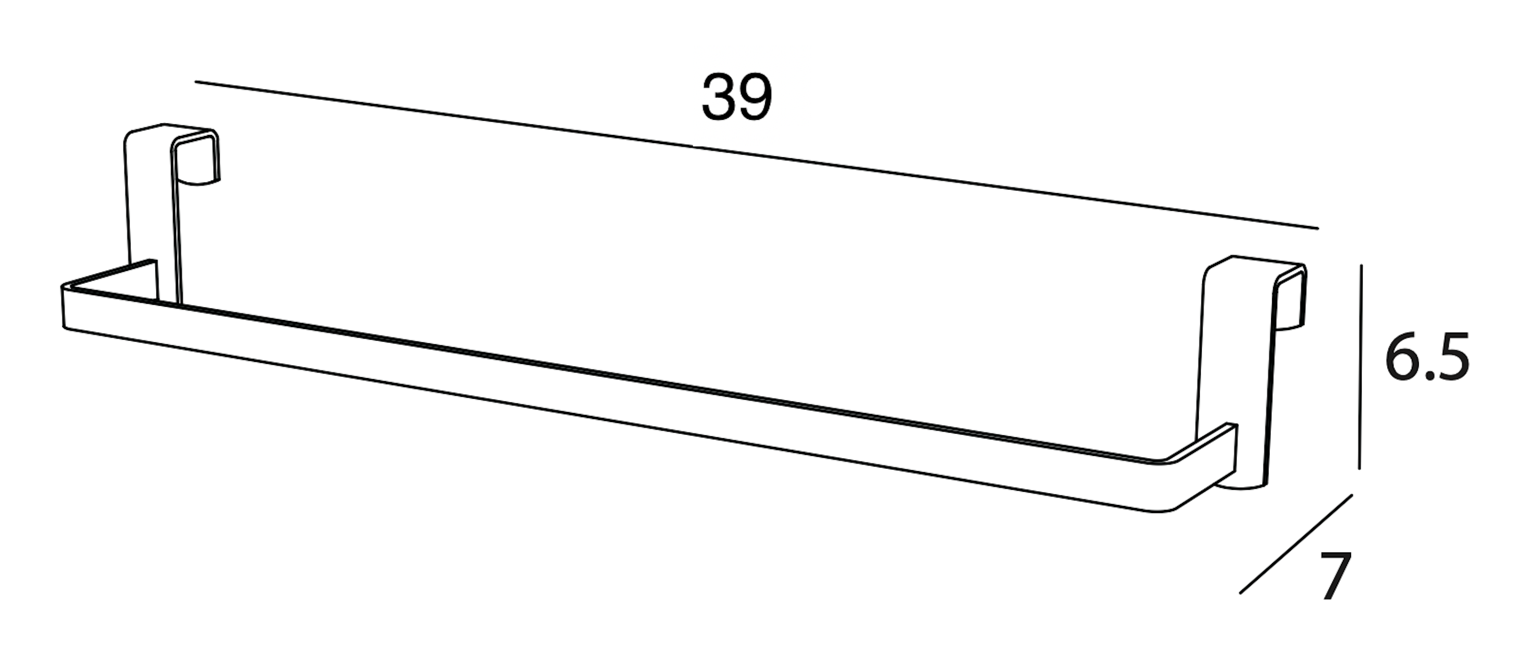 Toalheiro de parede 40 cm aço cromado Deblanch Cromo Plus - 5