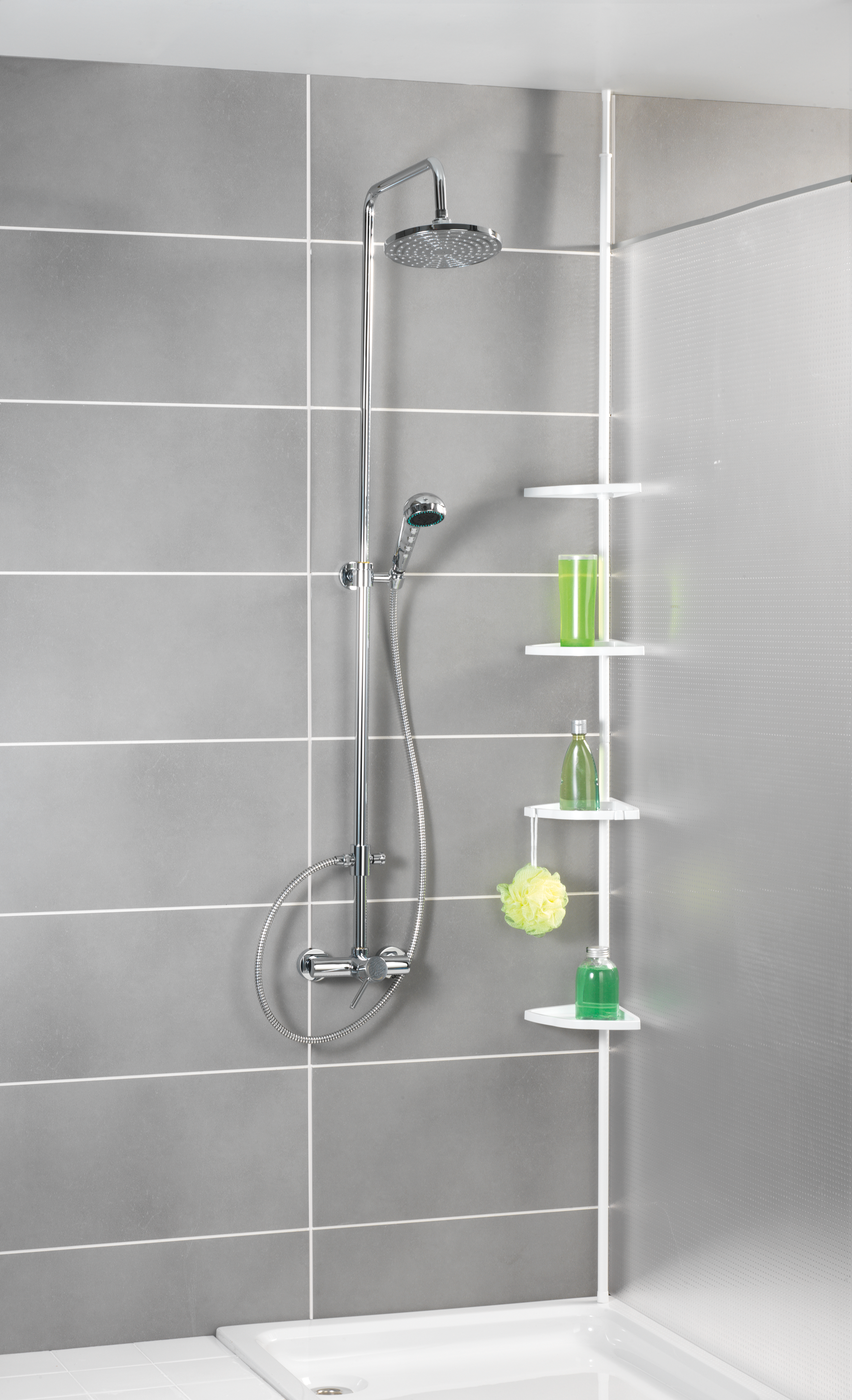 Estante para duche de canto COMPACT BRANCO - 2