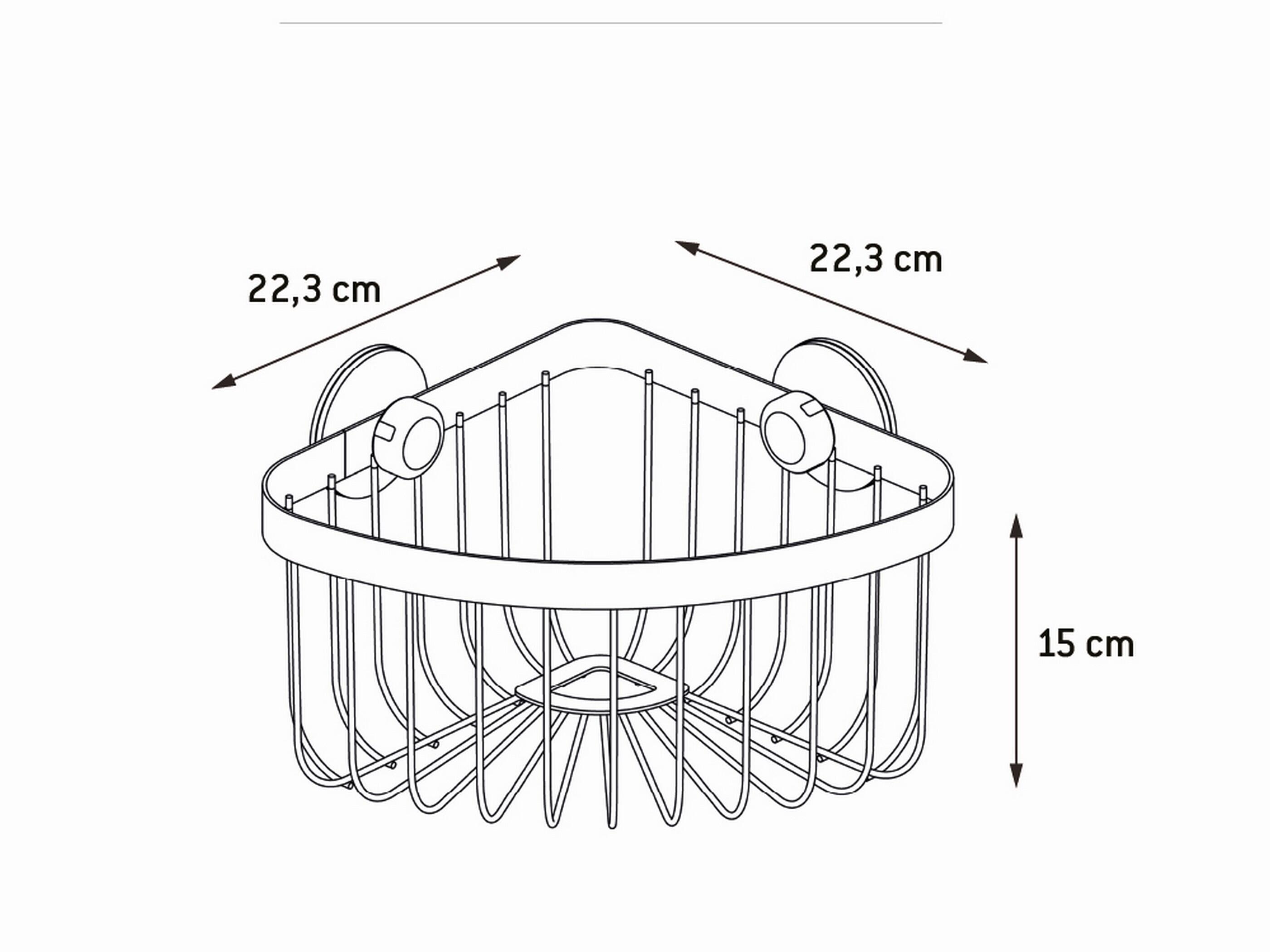 Organizador de ducha Neo negro 22.3x15x22.3 cm - 16