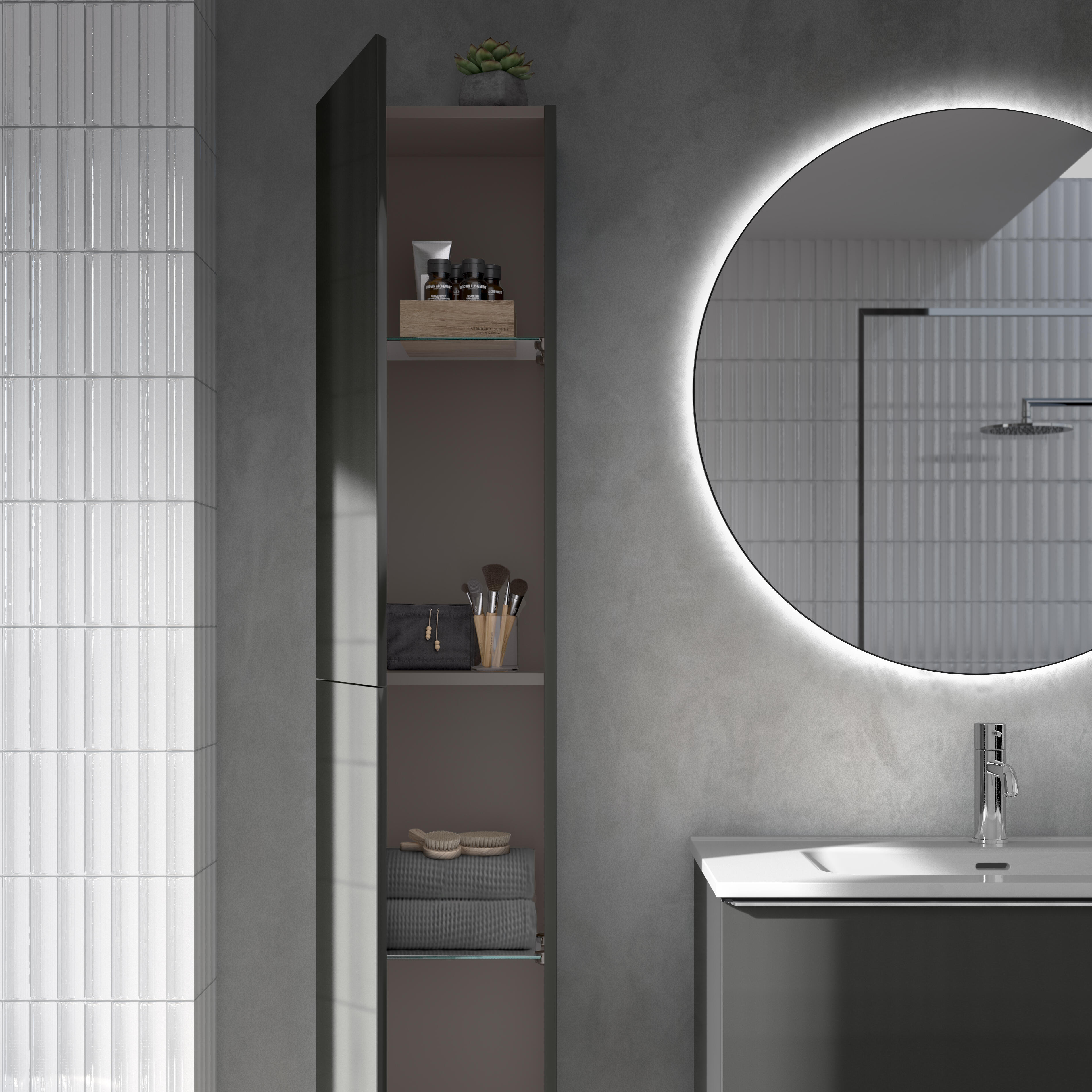 Móvel com tampo KOMPLET 100CM ANTRACITE PUXADOR CROMADO TAMPO CINZENTO - 4