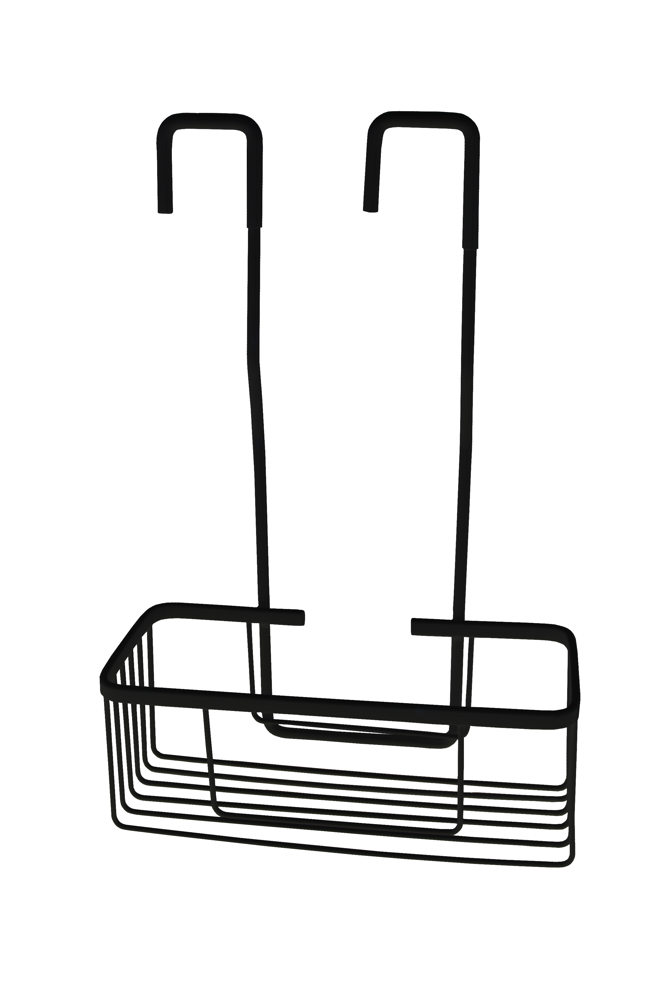 Organizador de ducha cesto para colgar en el grifo dentro de la ducha negro 30.5x46x13.5 cm